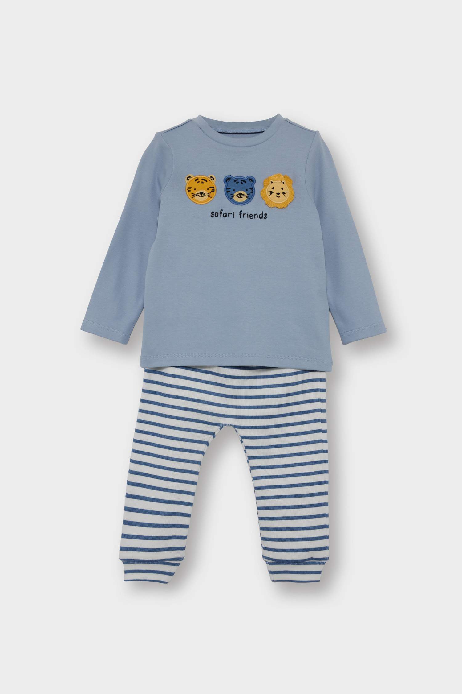 سيت بيبي ولادي تيشيرت وبنطلون وجاكيت - 3 قطع