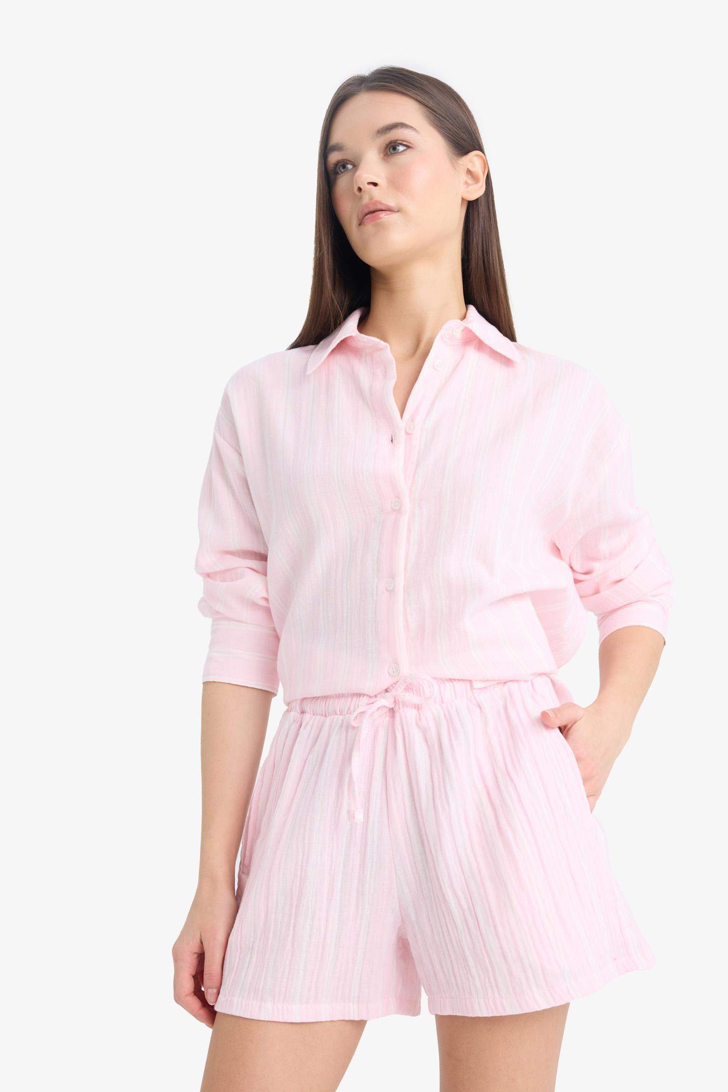 Coool A Kesim Beli Lastikli Bağcıklı Müslin Şort