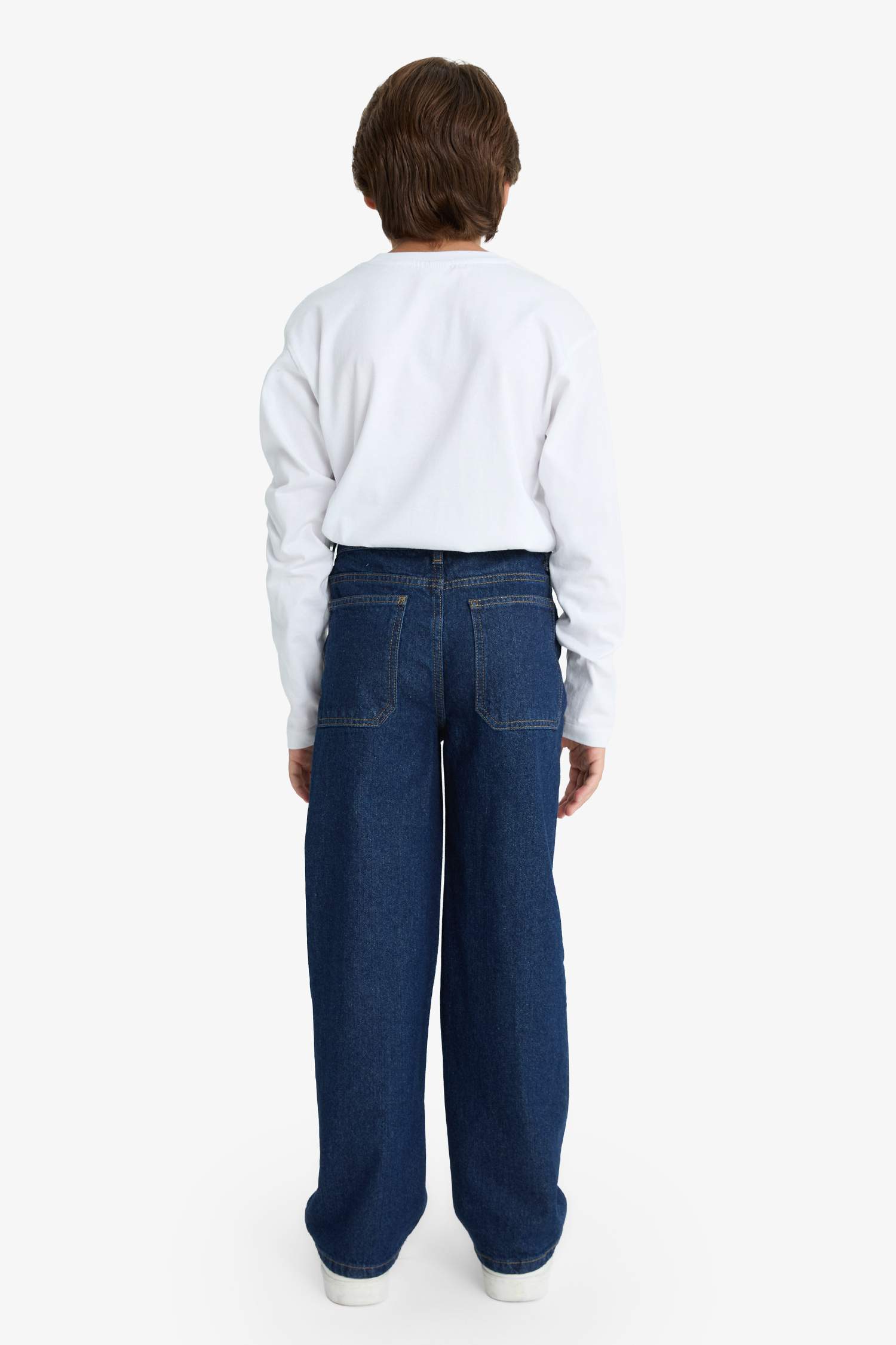 Erkek Çocuk Wide Leg Düz Paça Jean Pantolon