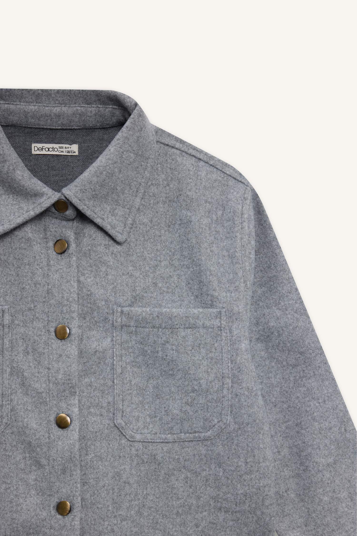 Девочковая рубашка с длинными рукавами и кнопками