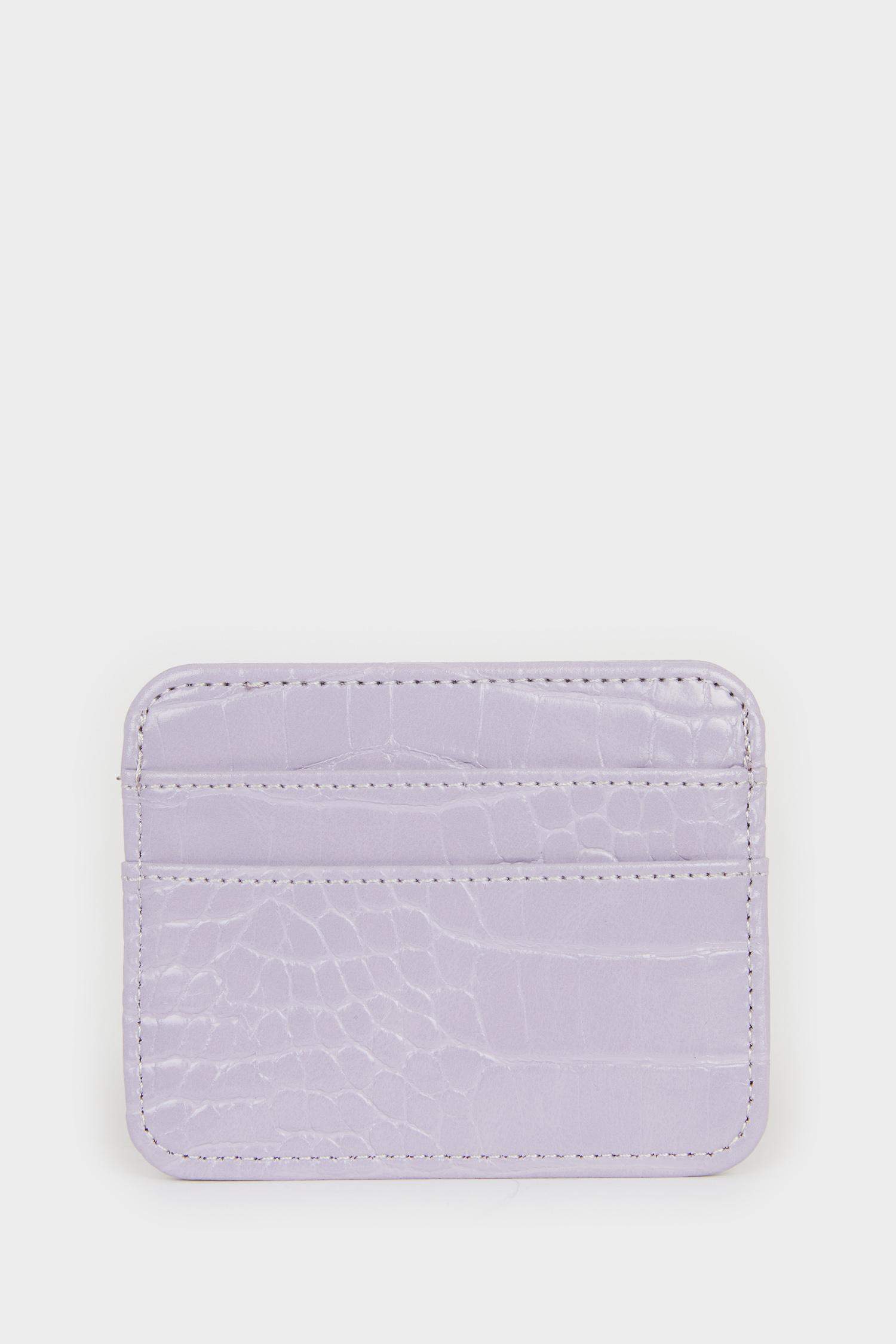Woman Faux Leather Card Holder