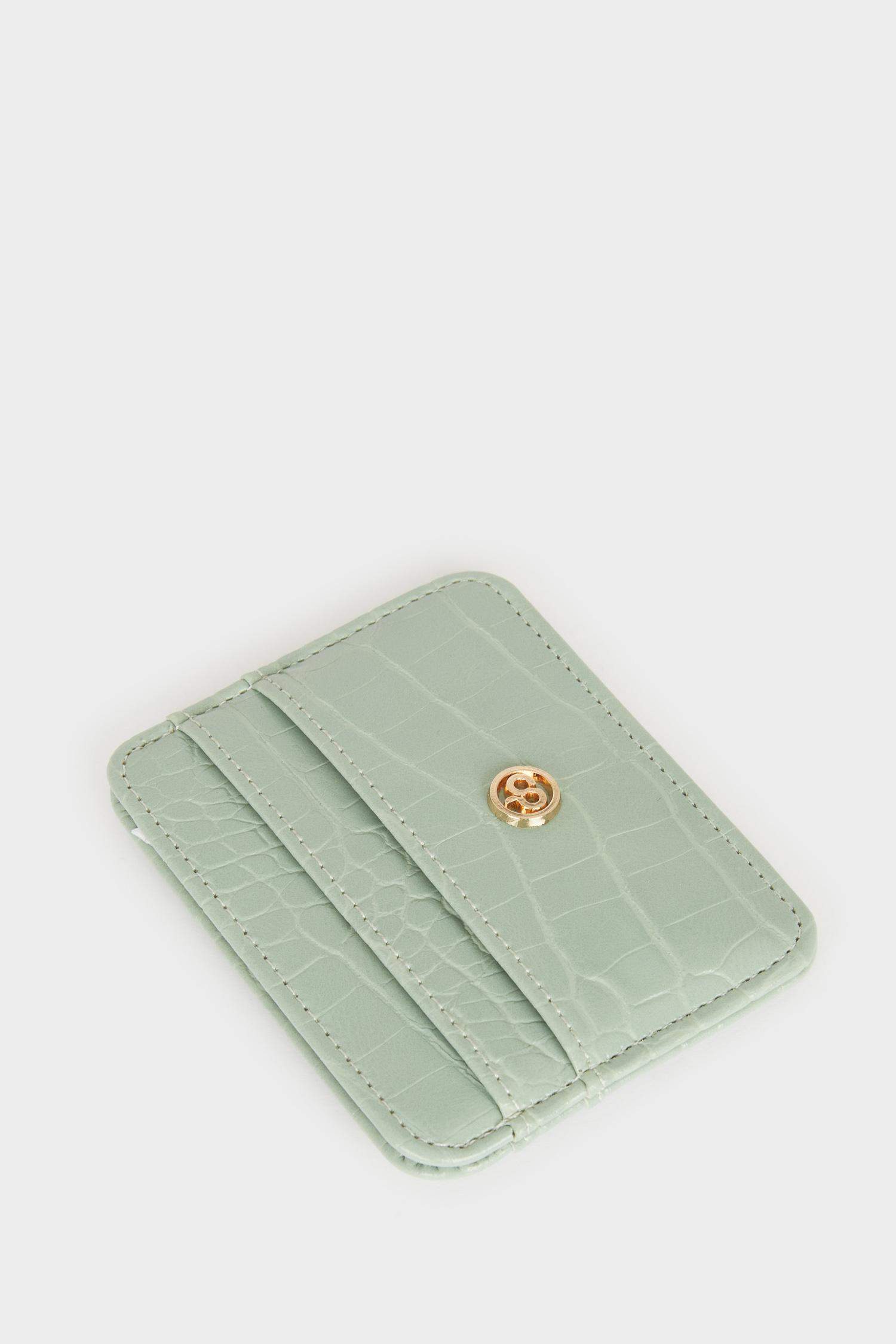 Woman Faux Leather Card Holder