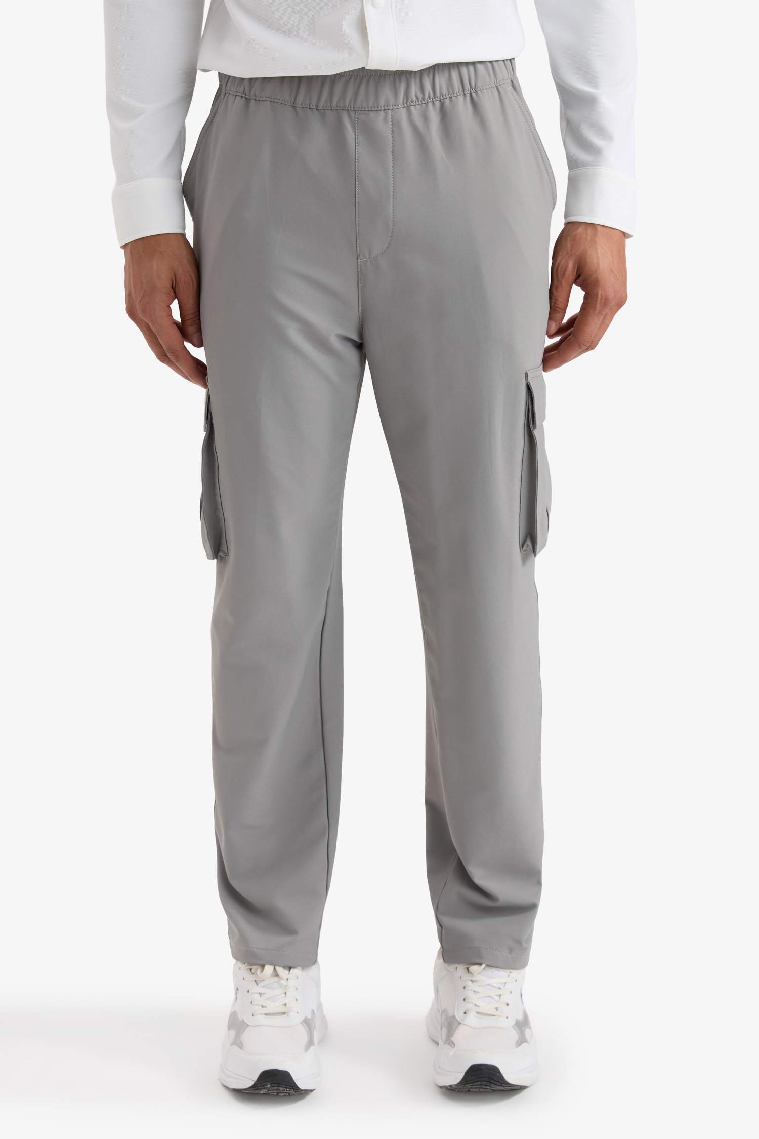 DeFactoFit Standart Fit Kargo Cepli Standart Paça Dokuma Sporcu Jogger