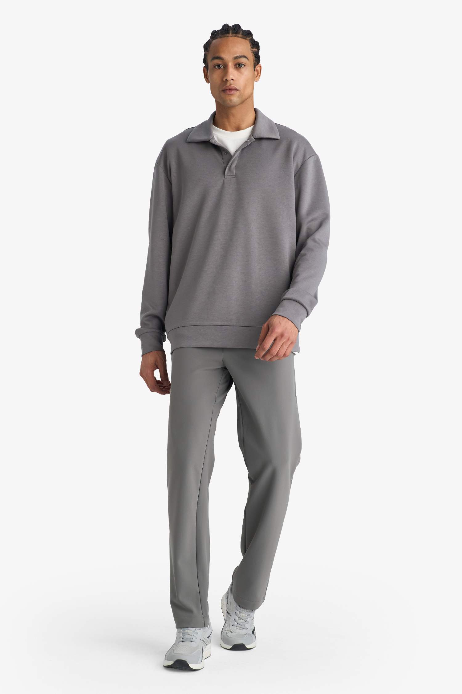 بنطلون رياضي منسوج قصة عادية من DeFactoFit