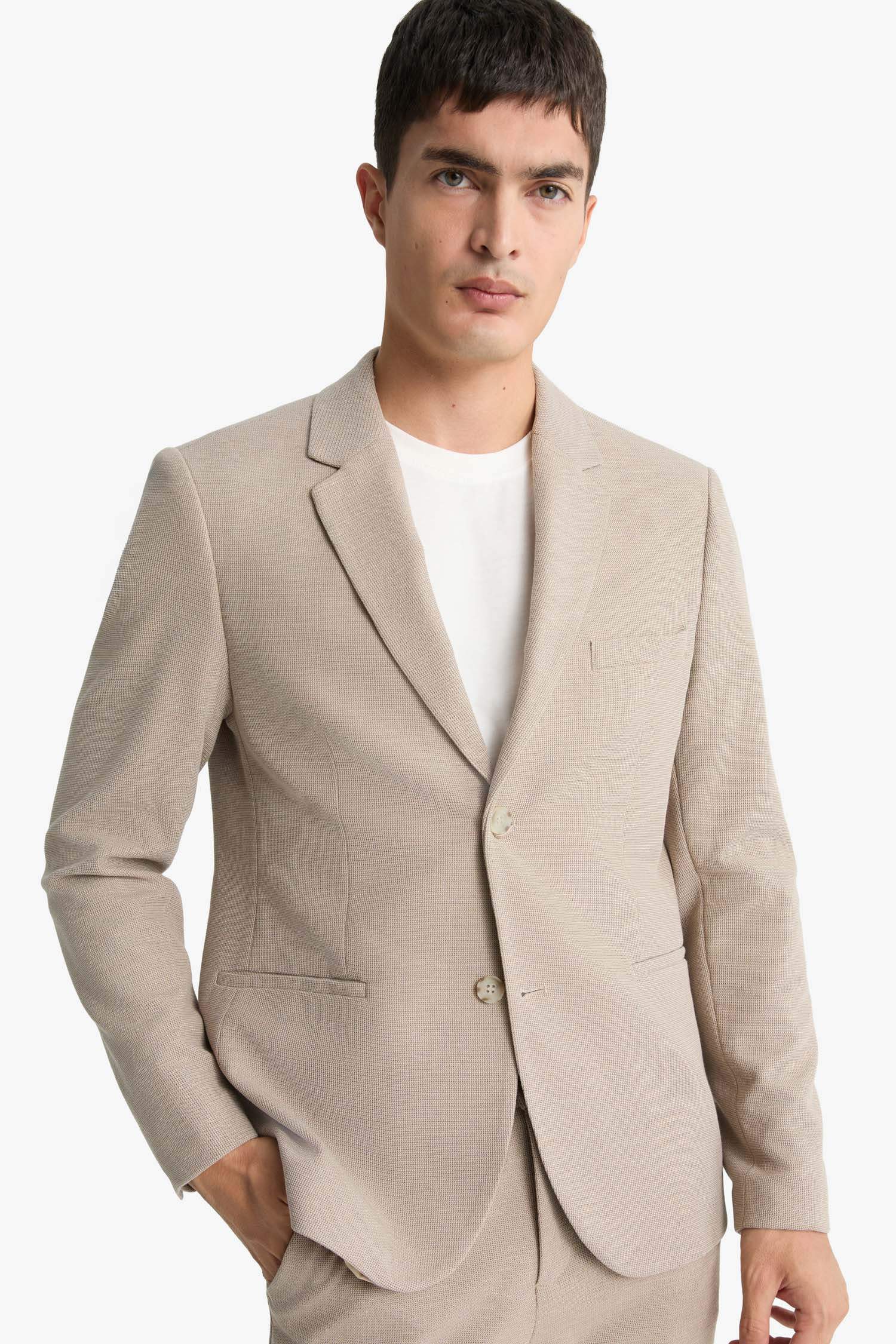 Veste blazer à boutons et poches Coupe moderne