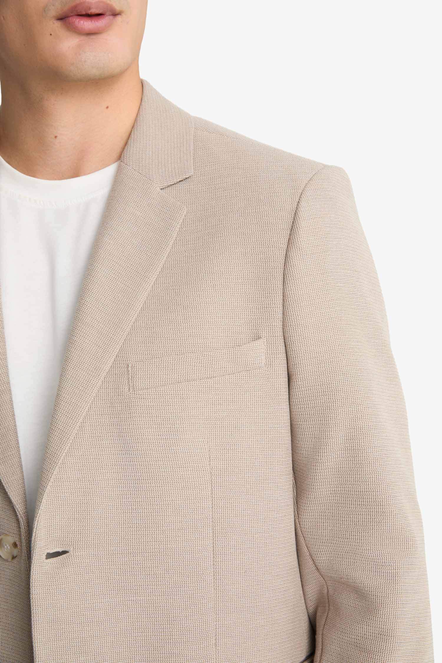 Modern Fit Düğmeli Cepli Blazer Ceket 