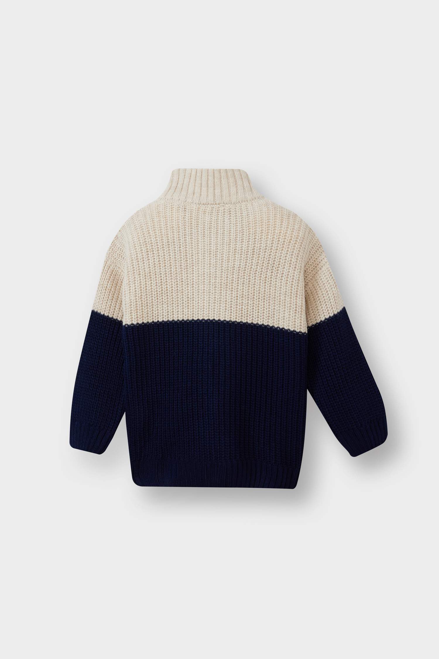 Baby Boy Color Block Zippered Knit Cardigan