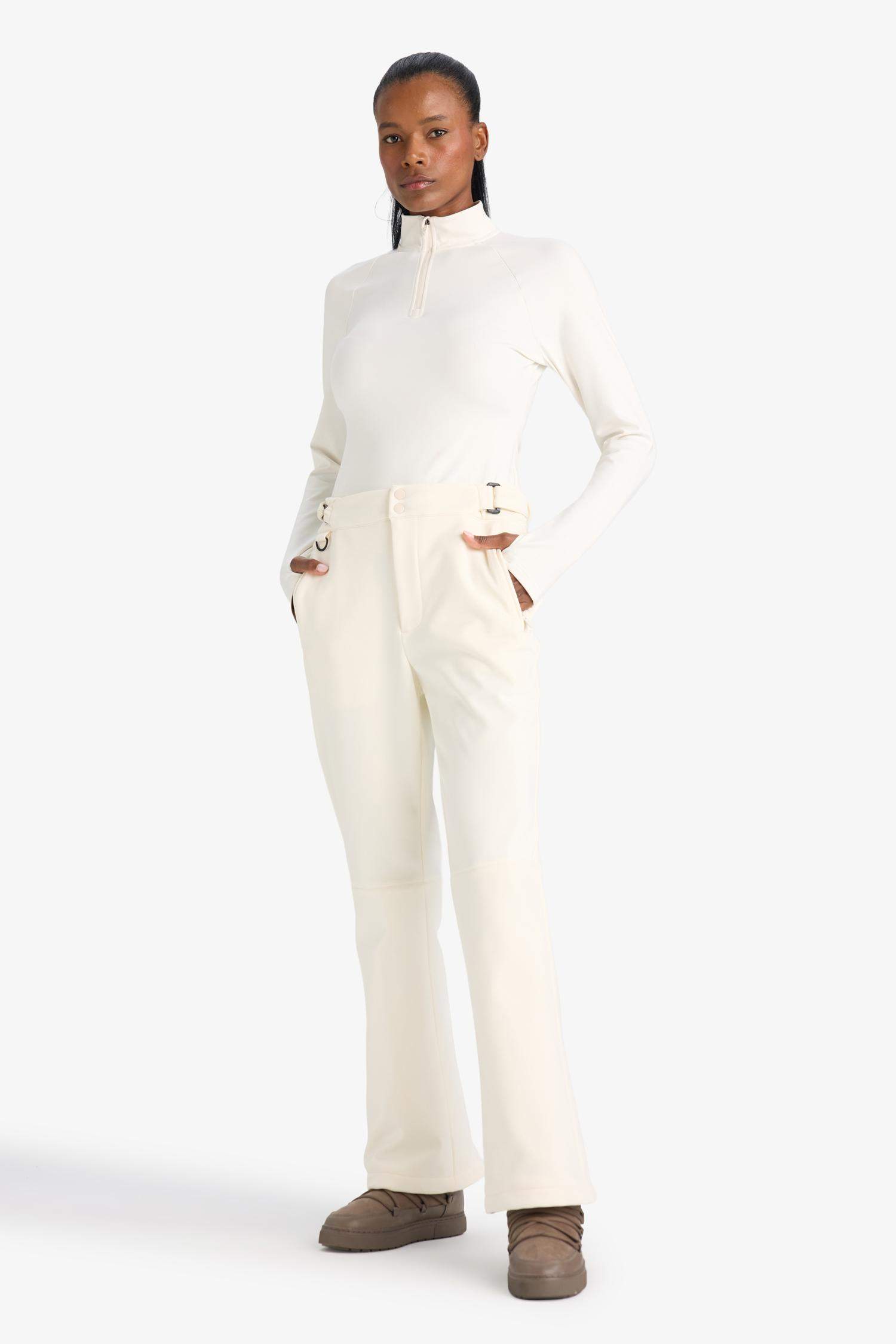 Regular Fit Fleto Cepli İspanyol Paça Ekstra Uzun Softshell Kayak Pantolonu