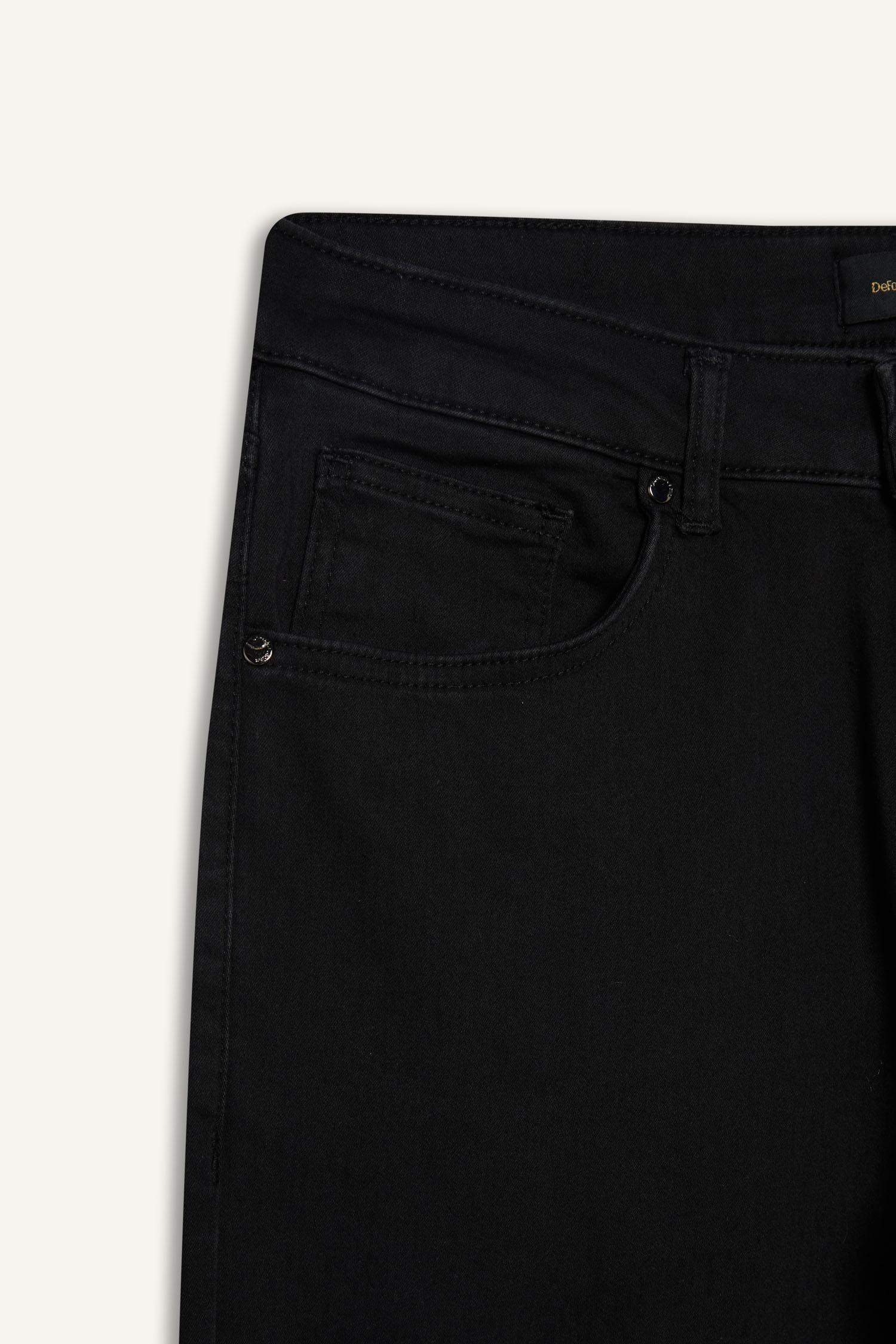 Sergio Regular Fit Normal Kalıp Normal Bel Boru Paça Siyah Jean Pantolon