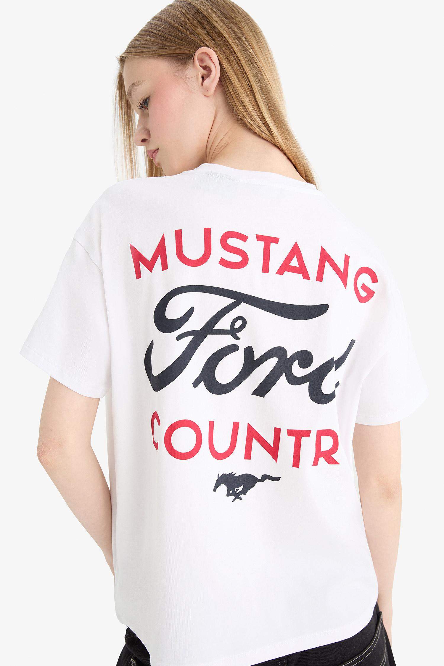 Coool Ford Motor Company Oversize Geniş Kalıp Sırt Baskılı Kısa Kollu Tişört