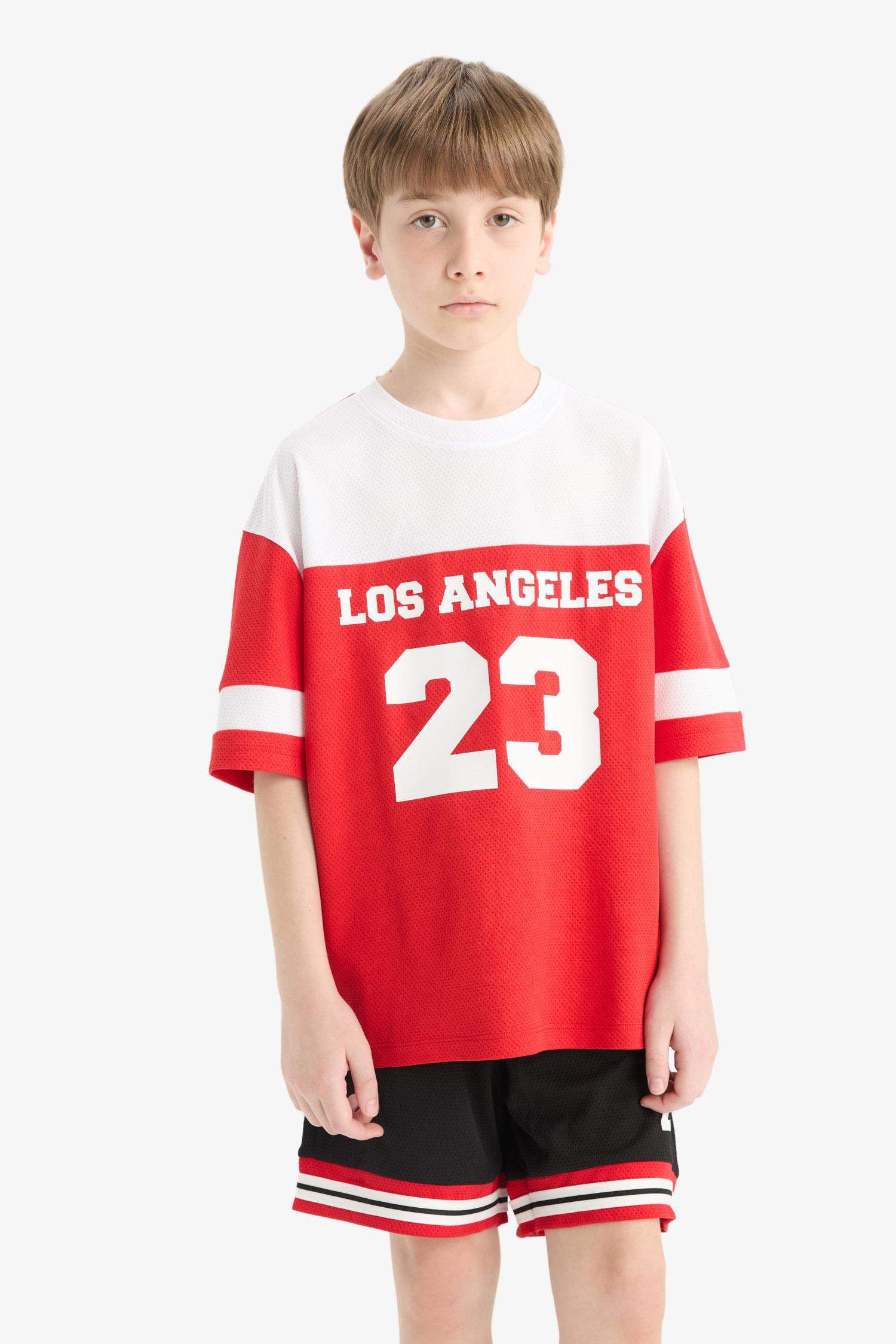 Boy Regular Fit Number Patterned Shorts