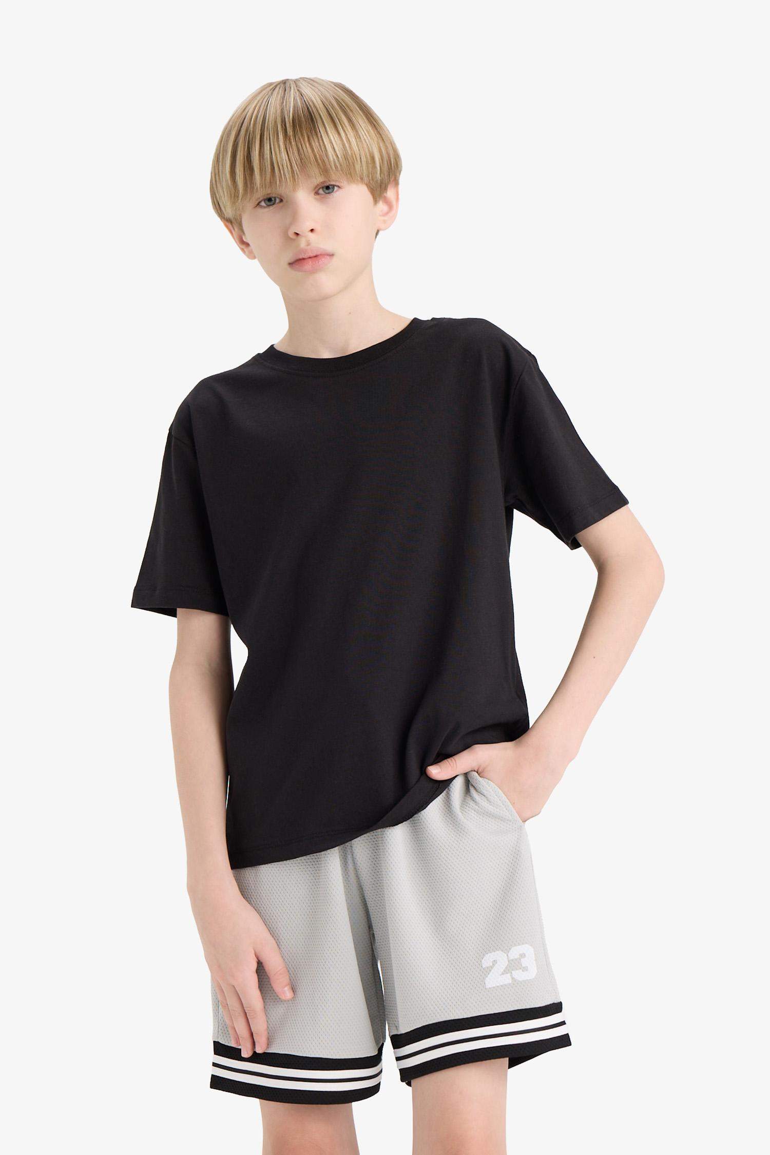Boy Regular Fit Number Patterned Shorts