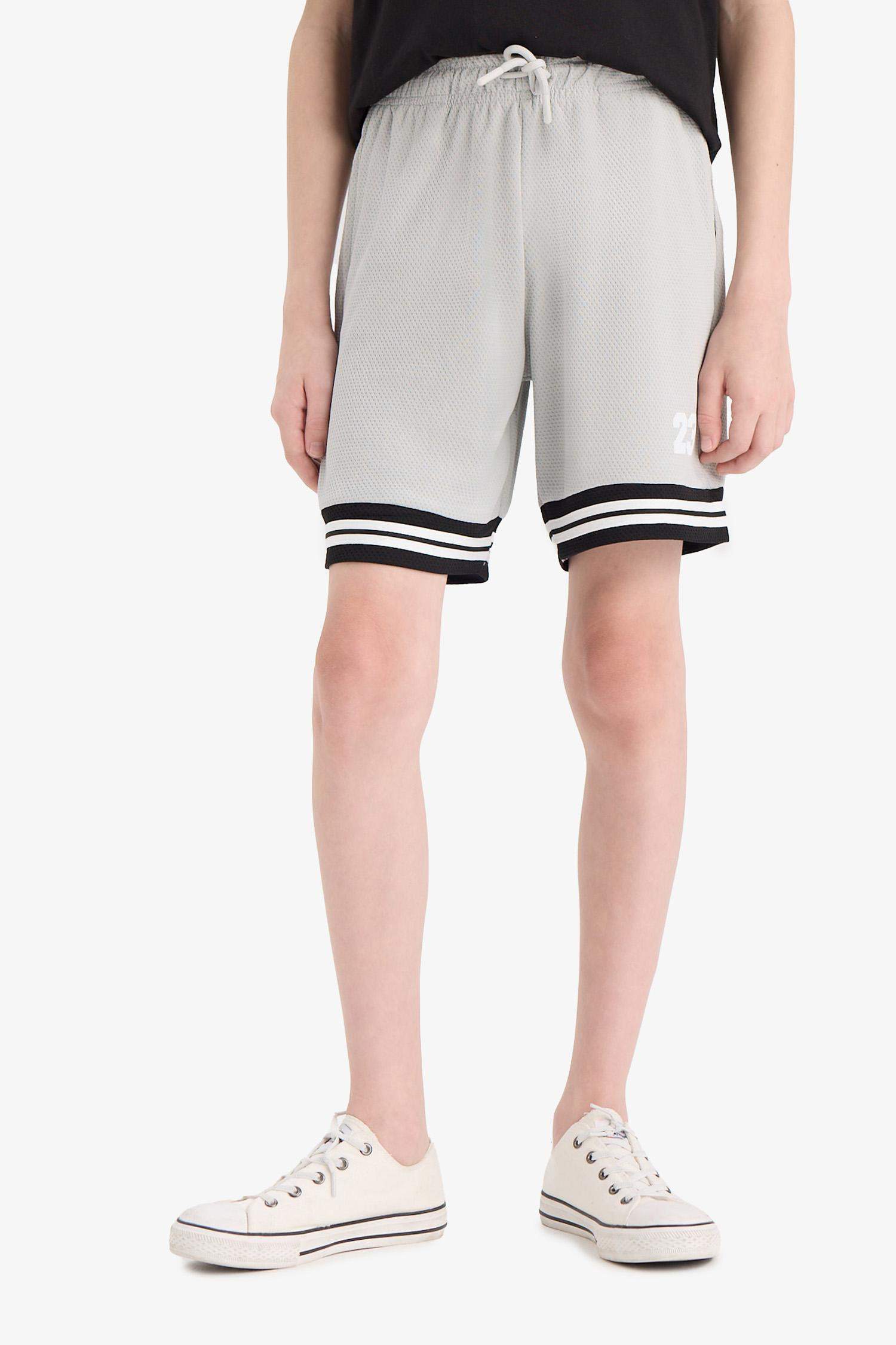 Boy Regular Fit Number Patterned Shorts