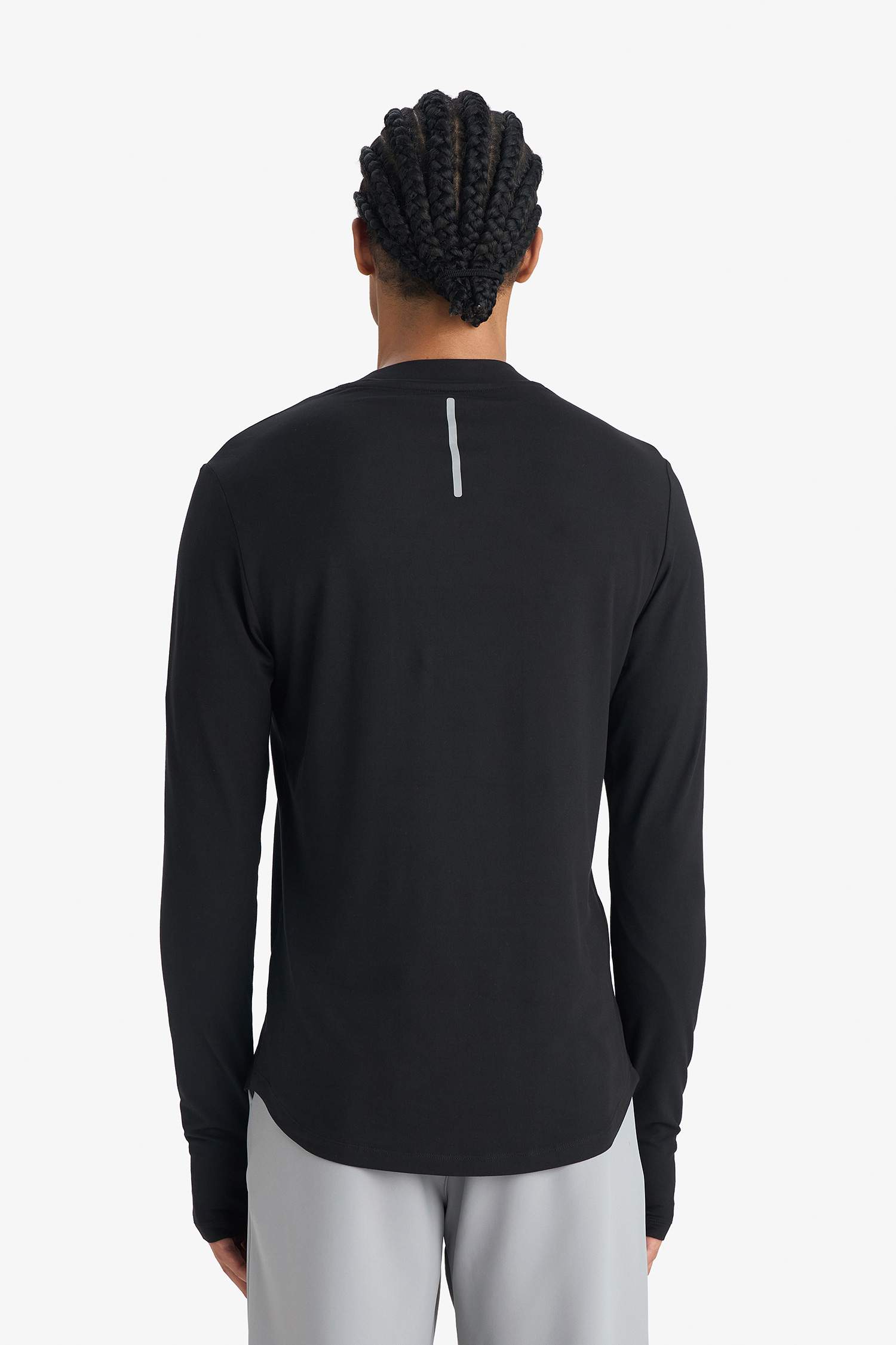 Slim Fit Dar Kesim Dik Yaka Sporcu Uzun Kollu Body