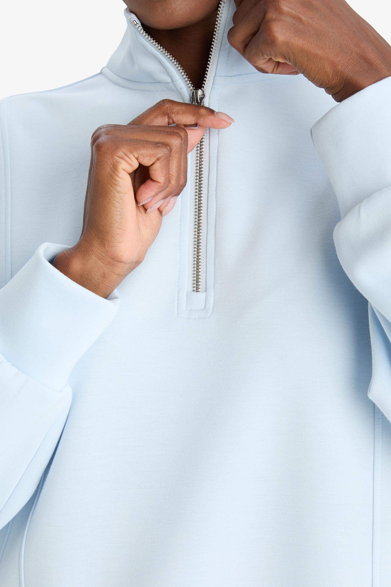 DeFactoFit Oversize Fit Collar Scuba Dive Fabric Sports Sweatshirt