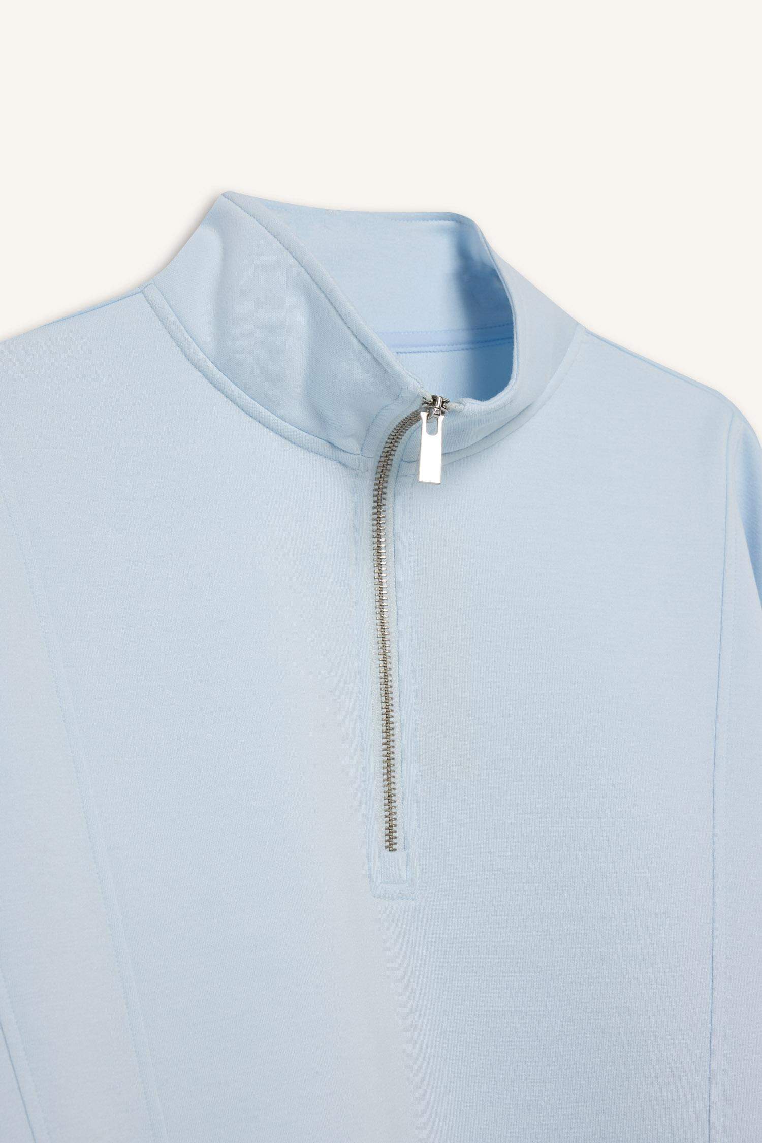 DeFactoFit Oversize Fit Collar Scuba Dive Fabric Sports Sweatshirt