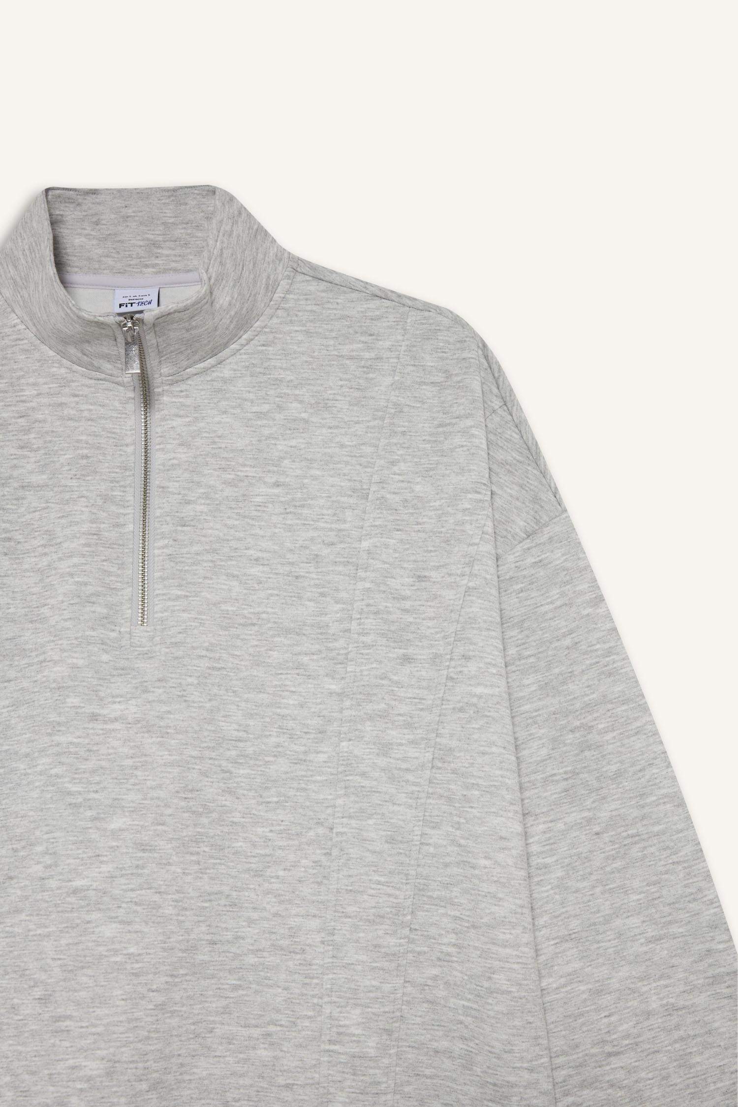 سويت شيرت اوفر سايز رياضي قماش سكوبا من DeFactoFit