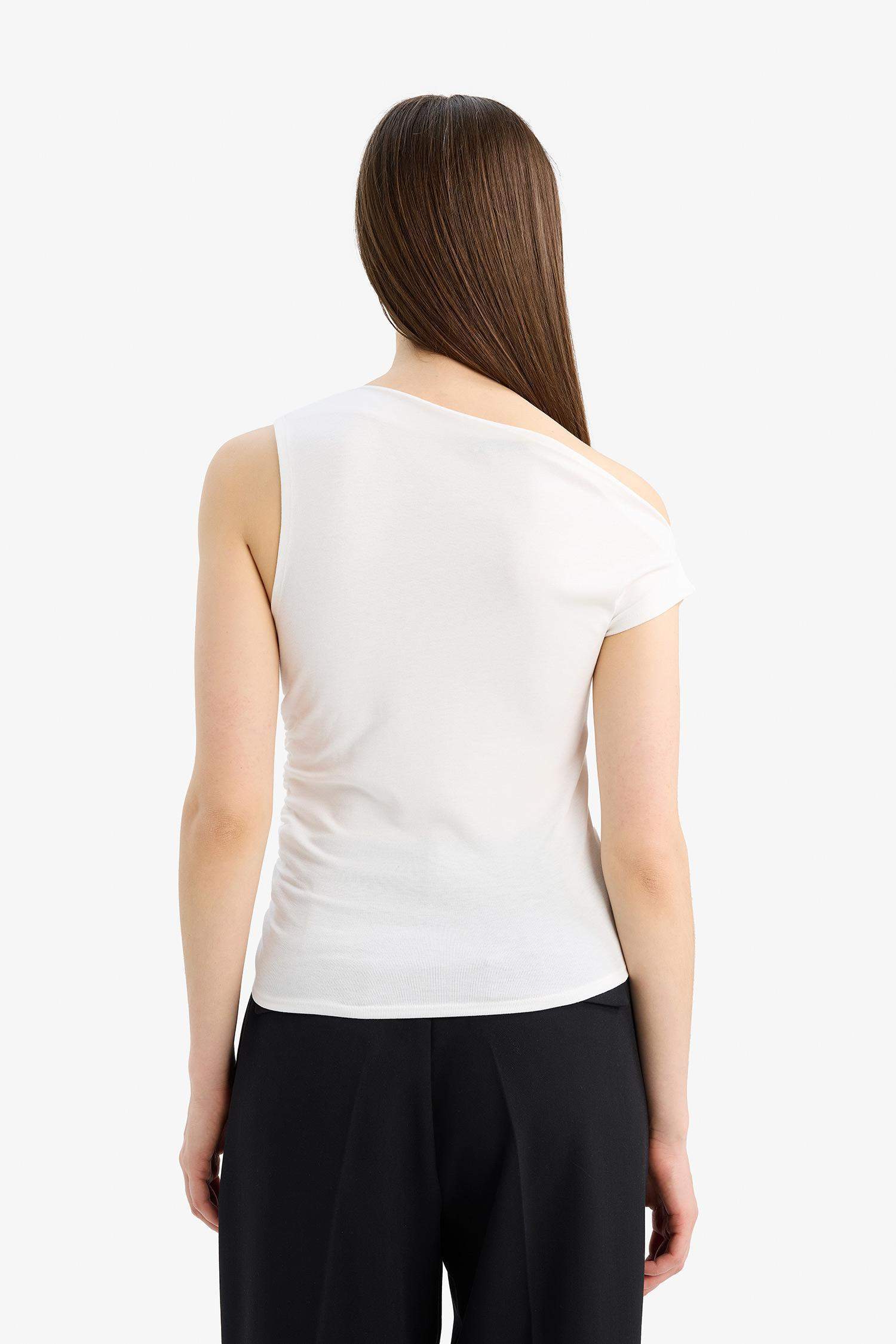 Әйелдерге слим пішімі бір иық Ішкөйлек