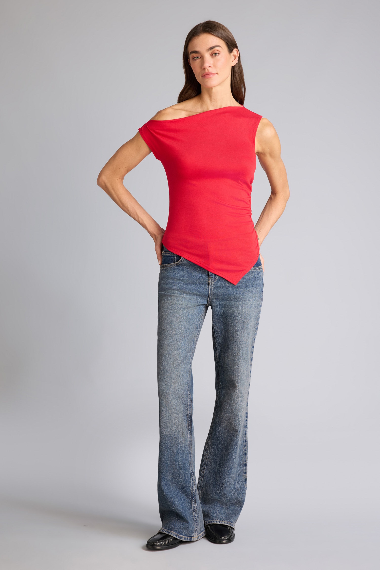 DeFacto Slim Fit Tek Omuzlu Ribana Bluz görsel 2