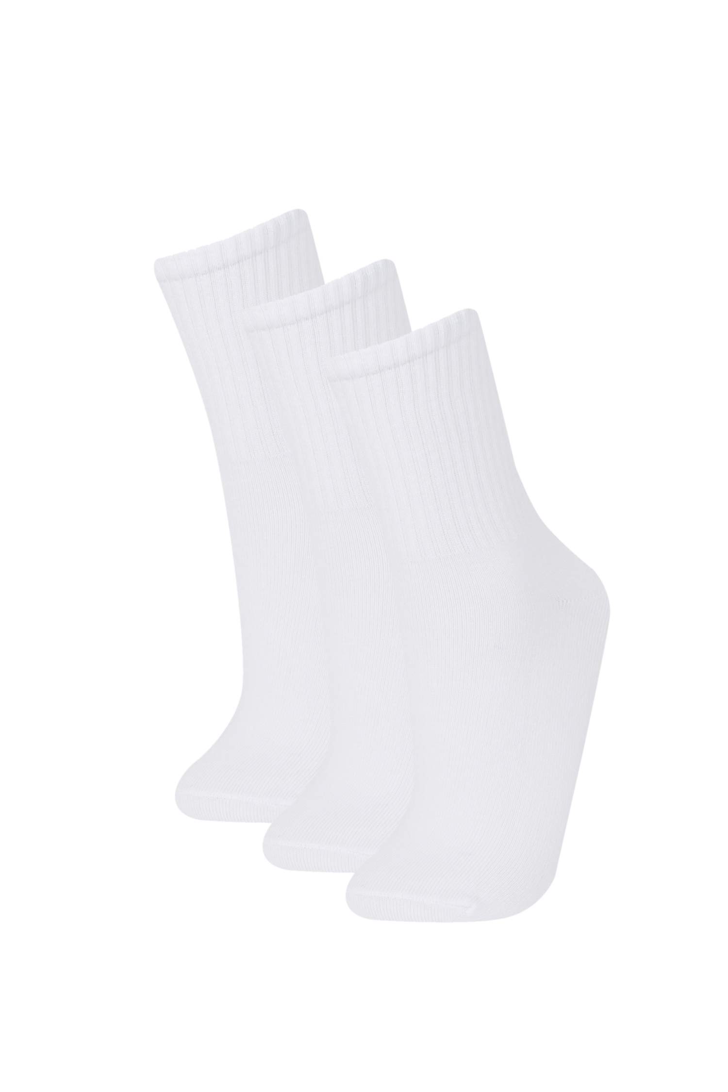 Woman Comfortable Elastic 3 Piece Cotton Long Socks