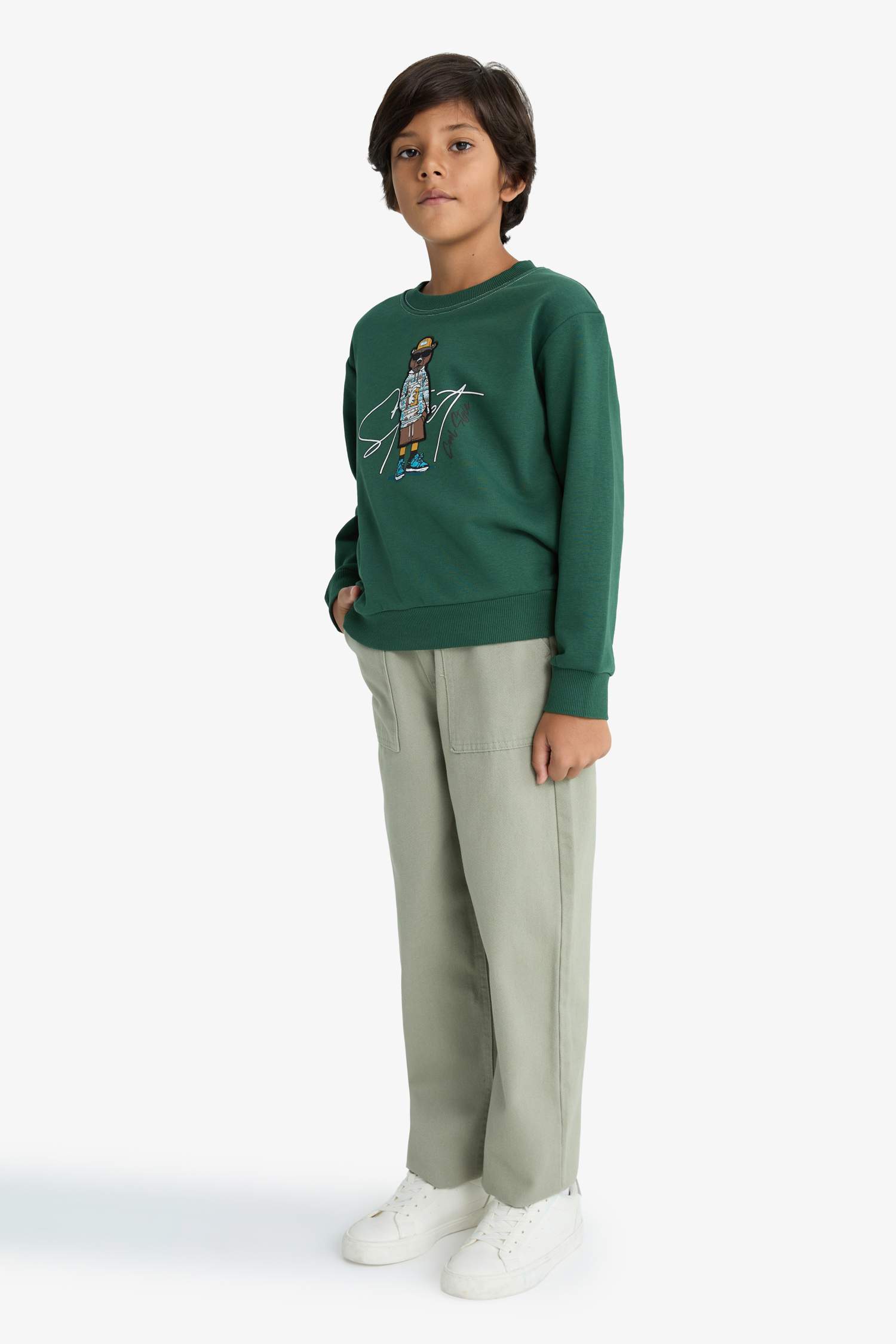 بنطرون جبردين قصة فضفاضة ستاندارت بجيب