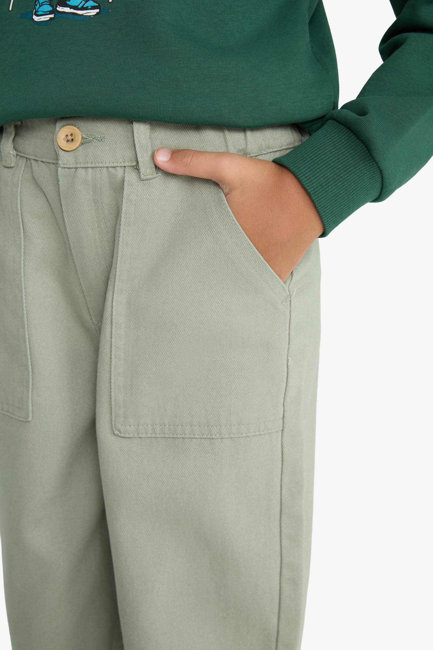 بنطرون جبردين قصة فضفاضة ستاندارت بجيب