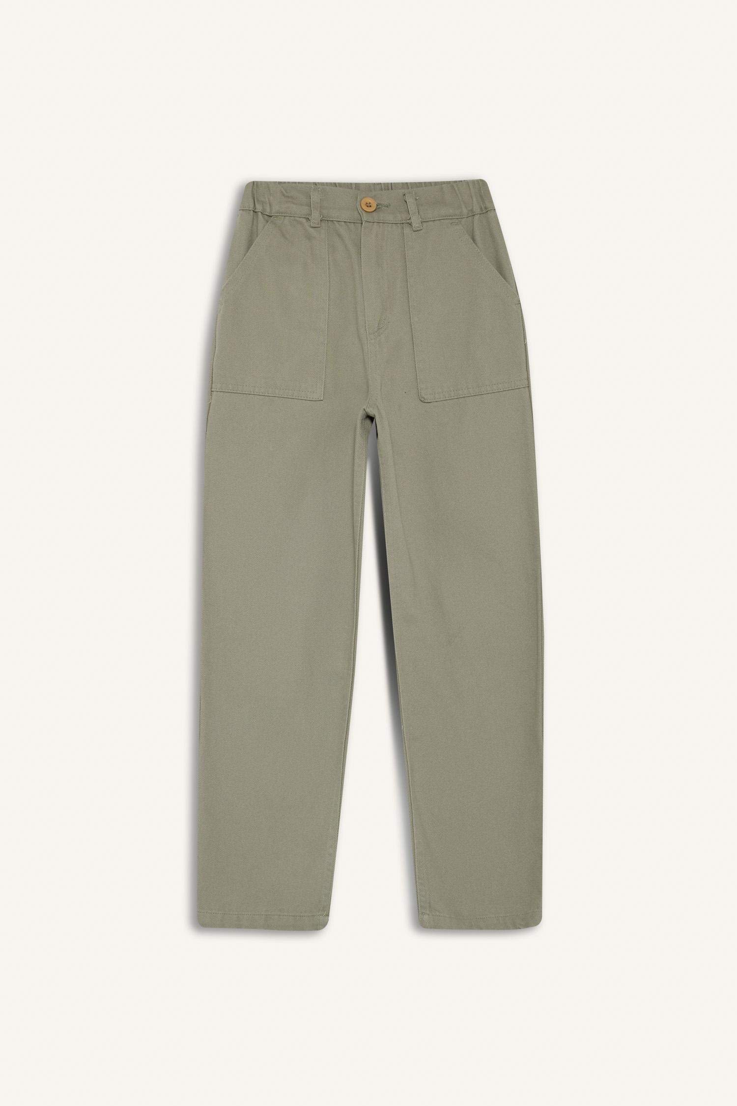 بنطرون جبردين قصة فضفاضة ستاندارت بجيب