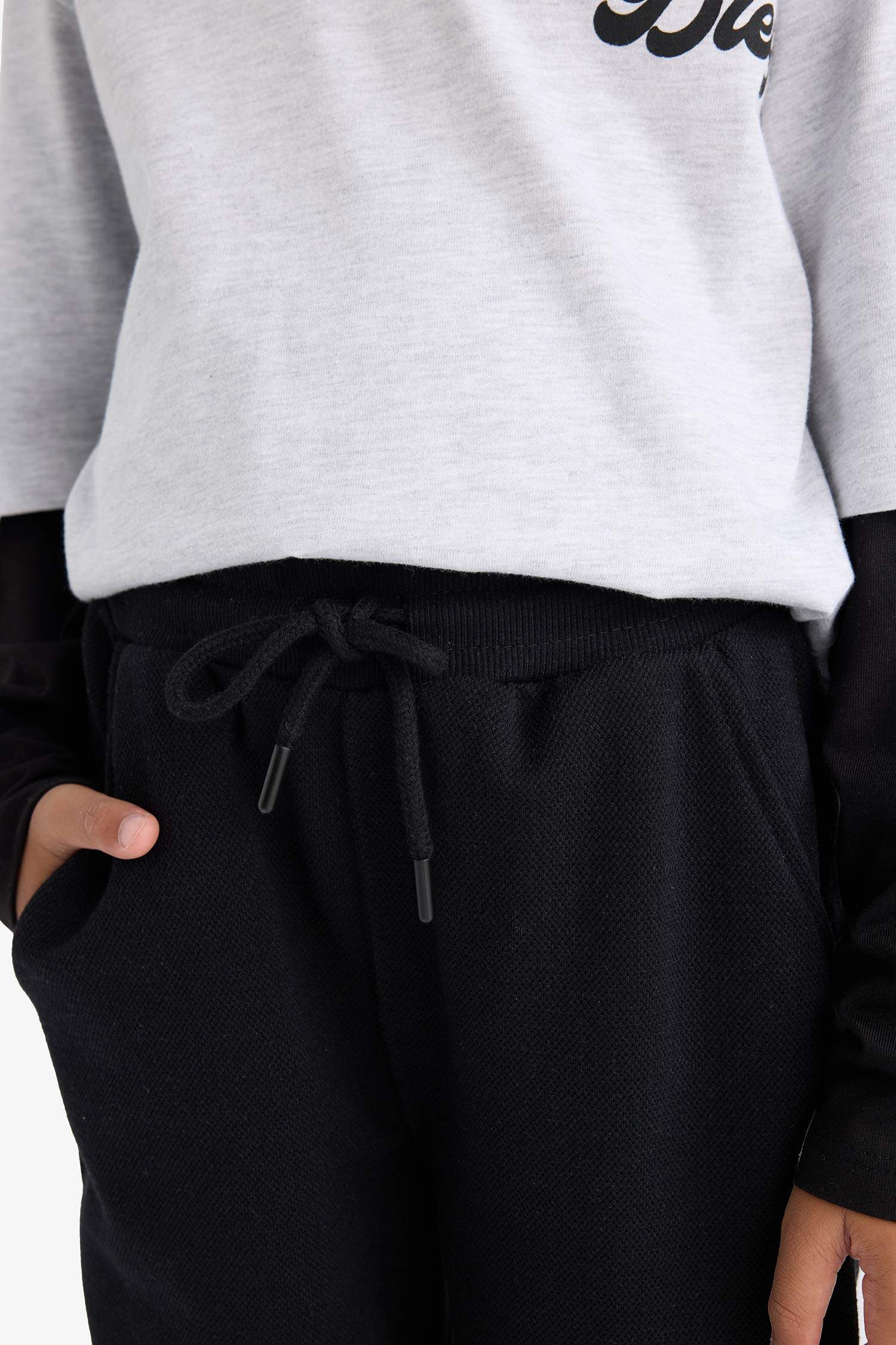 Erkek Çocuk 2'li Takım Baskılı Sweatshirt Eşofman Altı