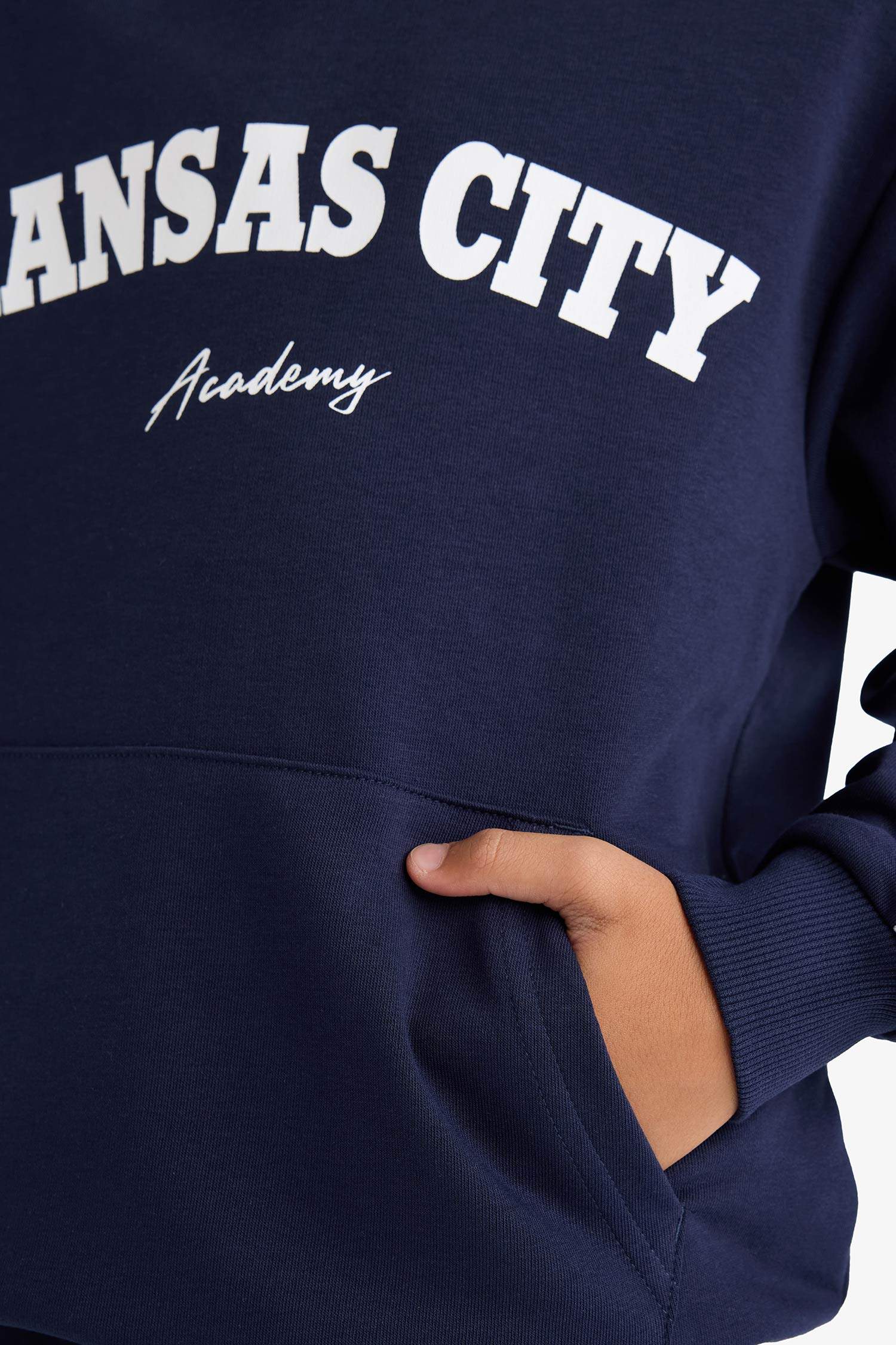 Erkek Çocuk 2'li Takım Kapüşonlu Baskılı Sweatshirt Eşofman Altı