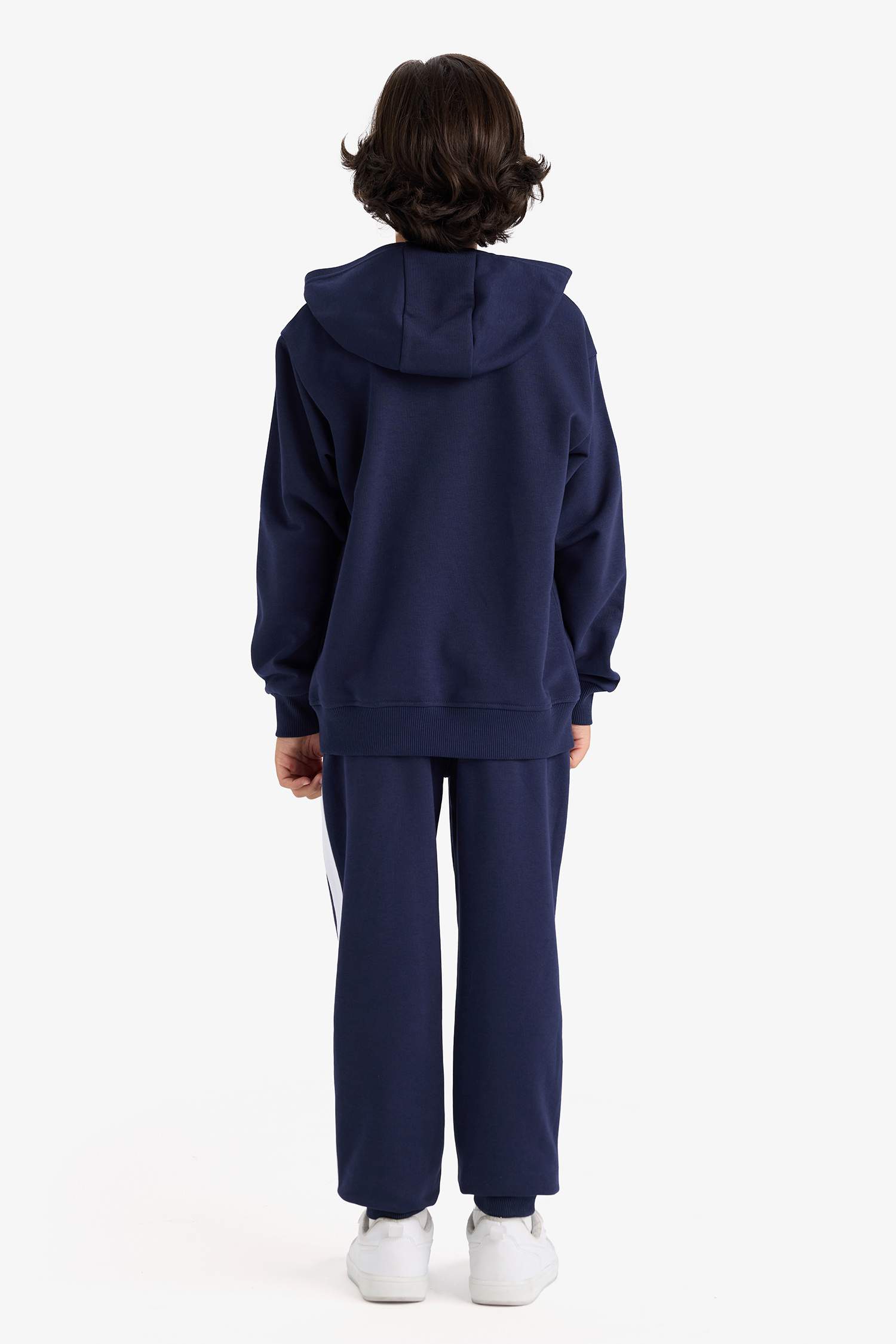 Erkek Çocuk 2'li Takım Kapüşonlu Baskılı Sweatshirt Eşofman Altı