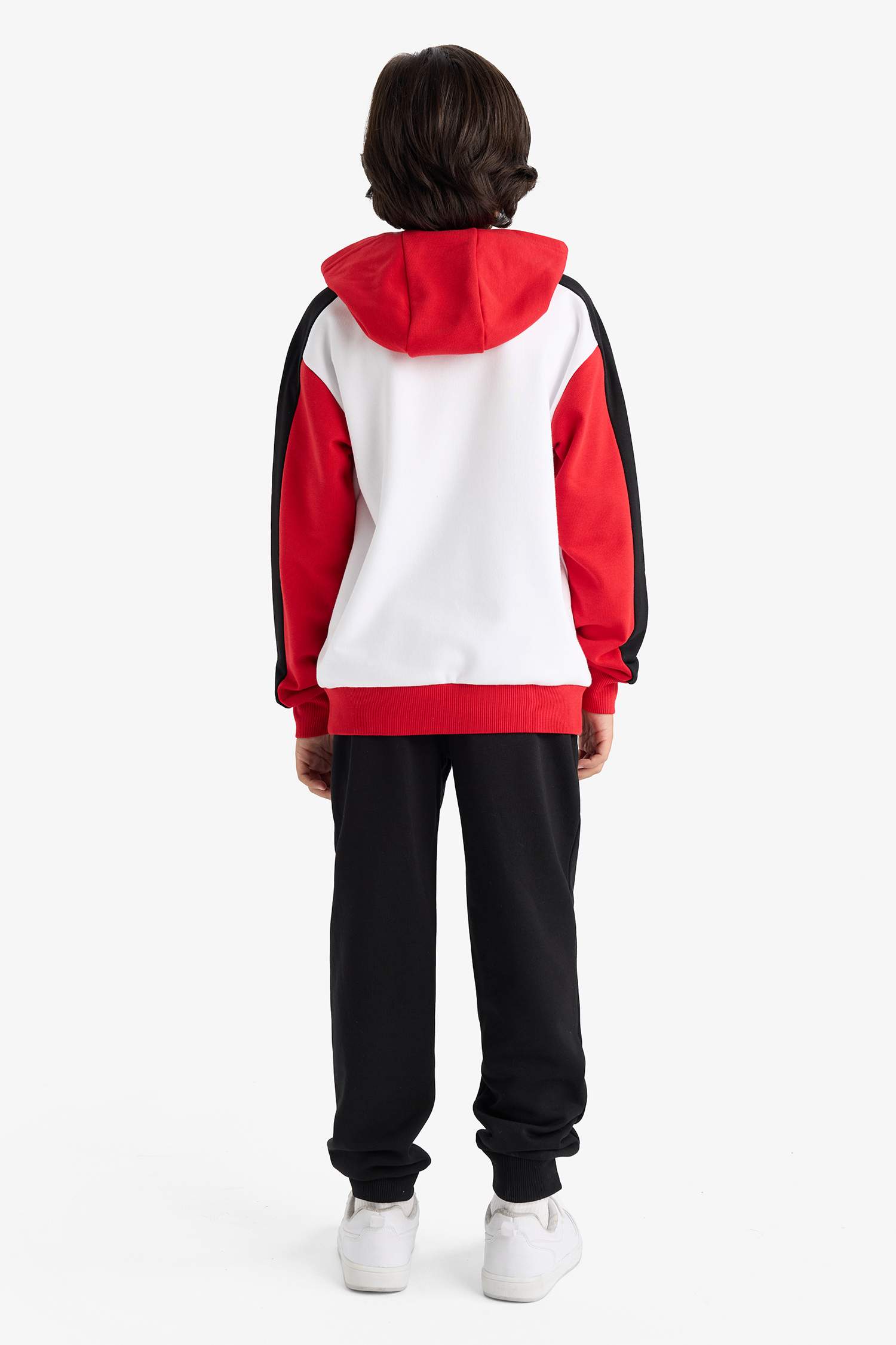 Erkek Çocuk 2'li Takım Kapüşonlu Baskılı Sweatshirt Eşofman Altı