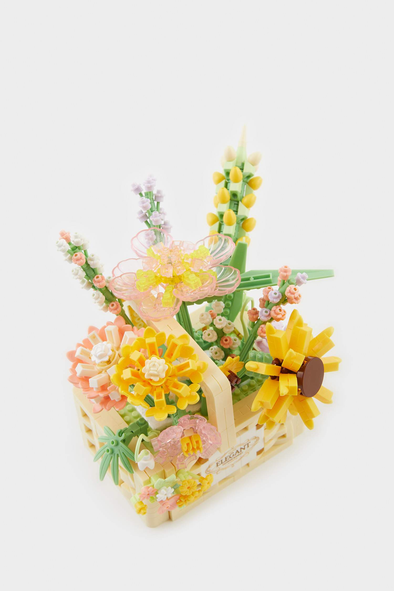 Sepette Ay Çiçeği ve Çiçek Buketi Blok Set