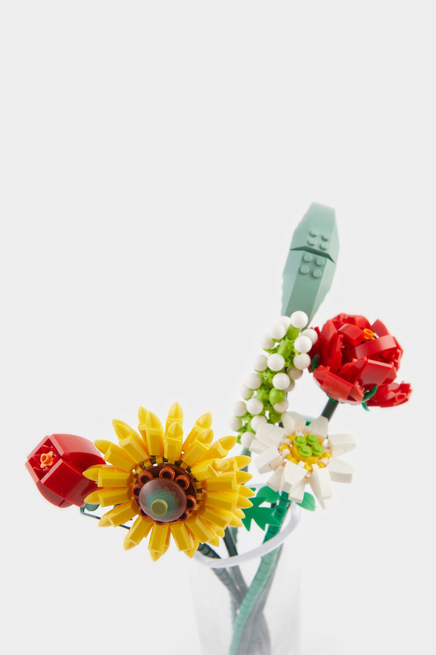 Ayçiçeği Gül ve Papatya Buketi Blok Set