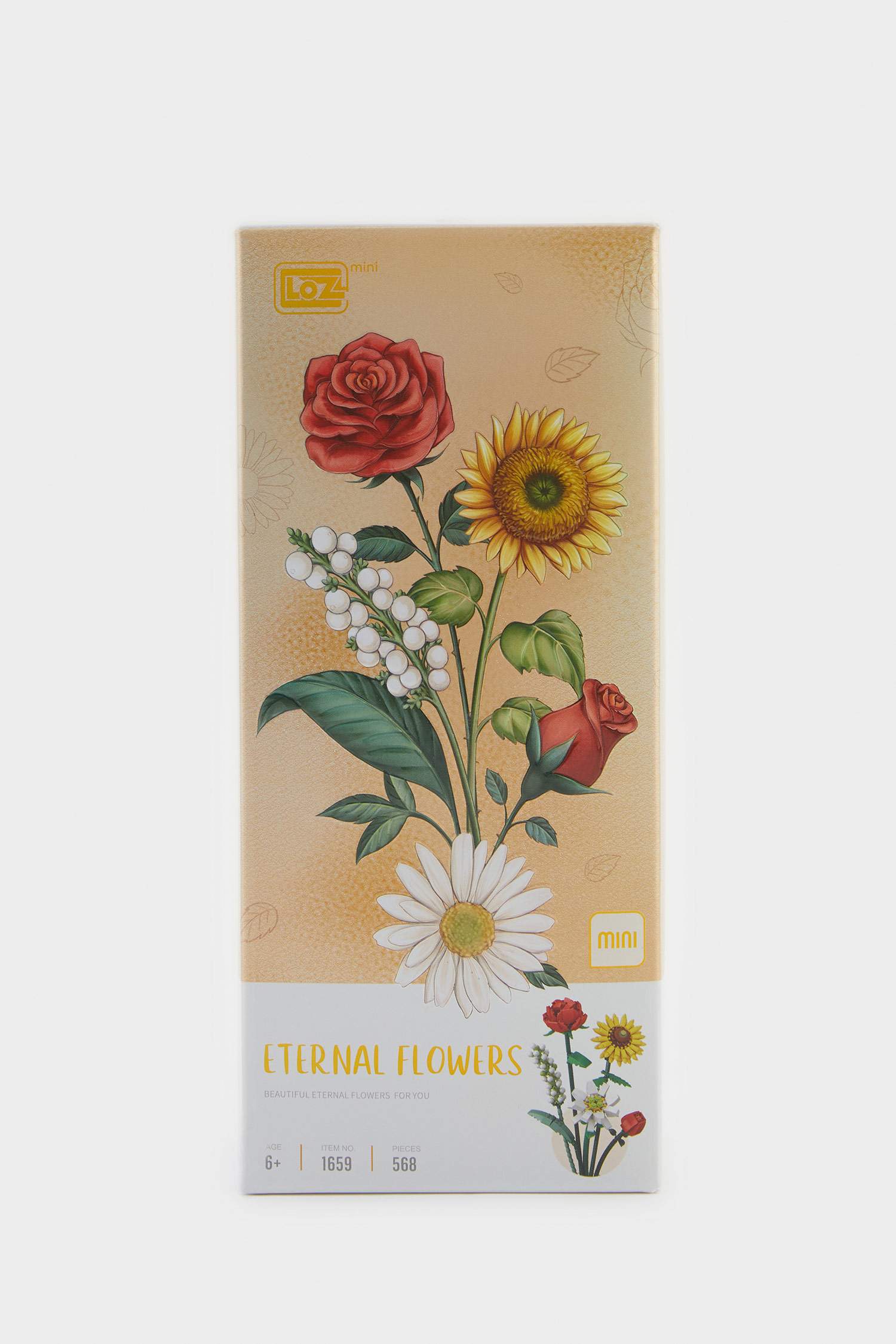 Ayçiçeği Gül ve Papatya Buketi Blok Set