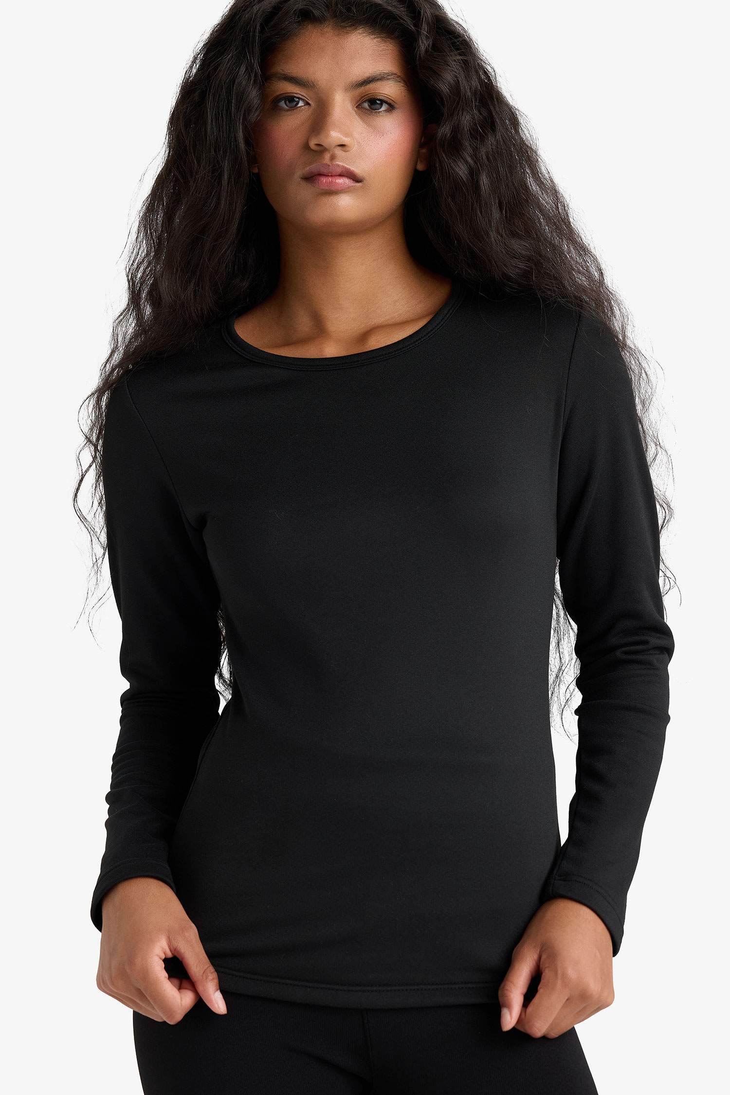 Basic Düz Uzun Kollu Üst-Fall in Love