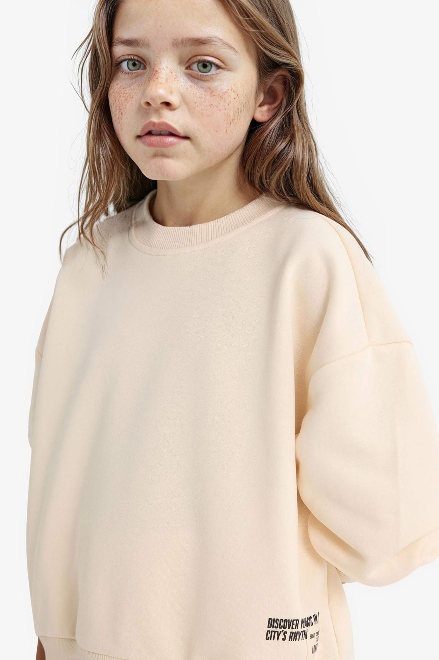 Girl Printed Sweatshirt Sweatpants 2 Piece Set