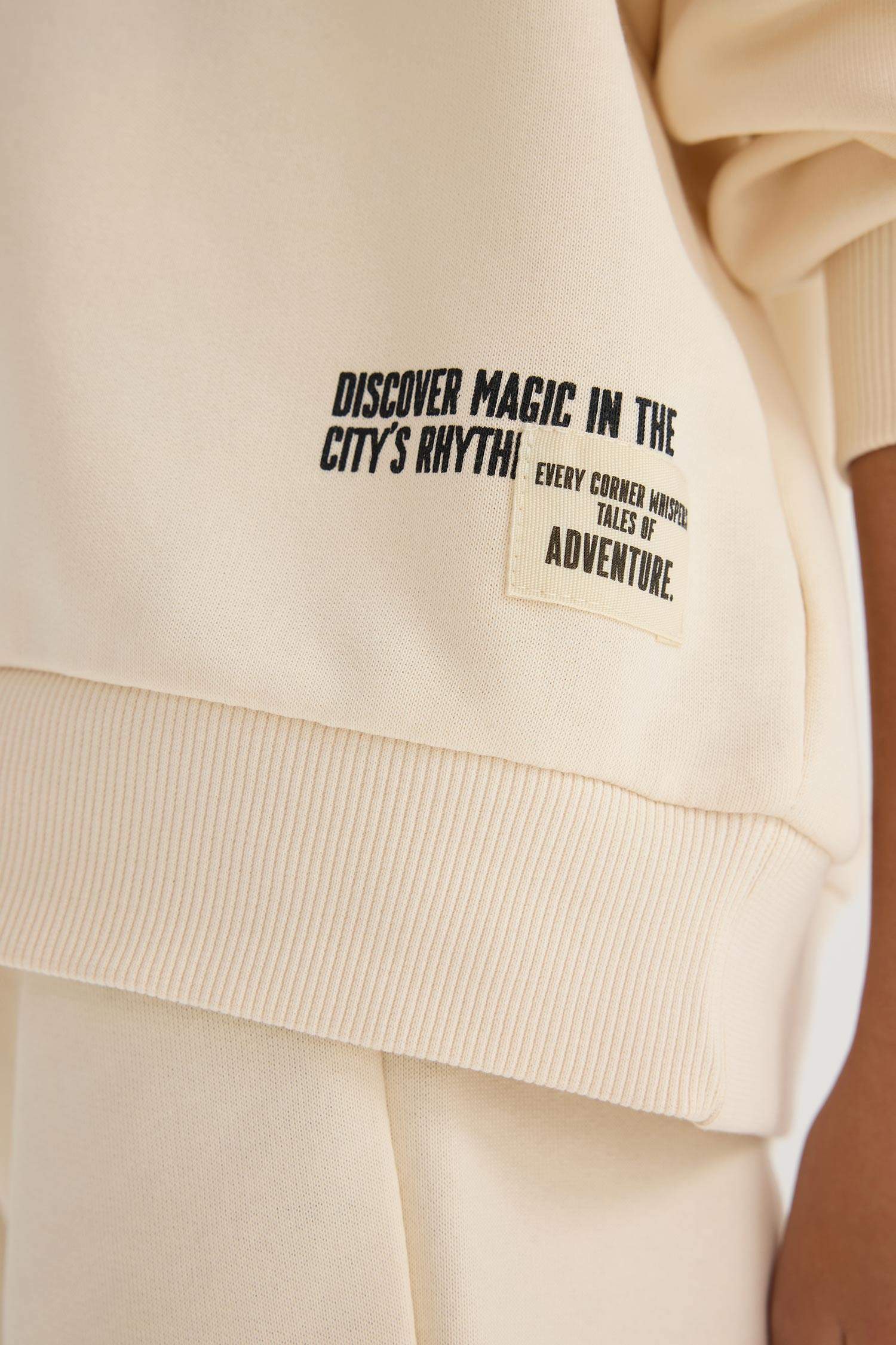 Girl Printed Sweatshirt Sweatpants 2 Piece Set