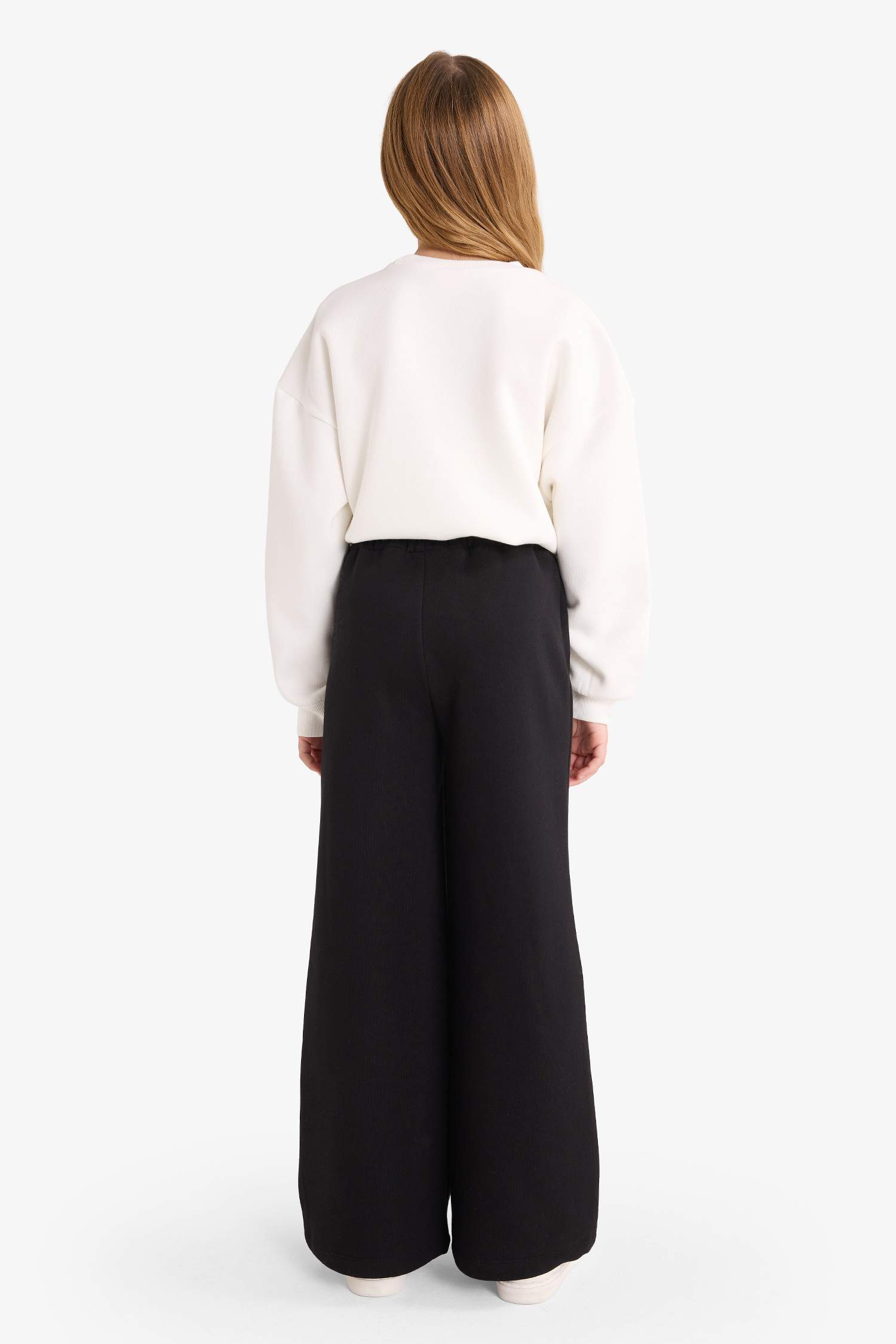 Kız Çocuk 2'li Takım Baskılı Sweatshirt Eşofman Altı