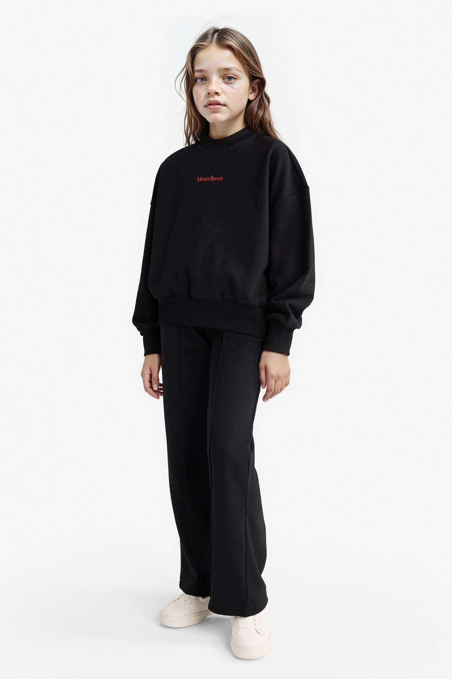 Girl Printed Sweatshirt Sweatpants 2 Piece Set