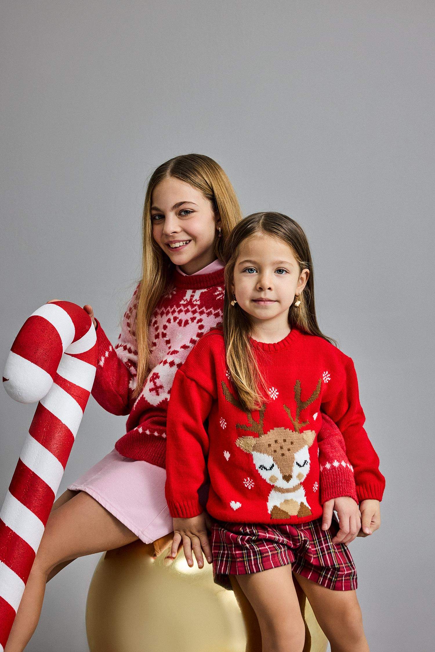 Baby Girl Regular Fit Crew Neck Christmas Pullover