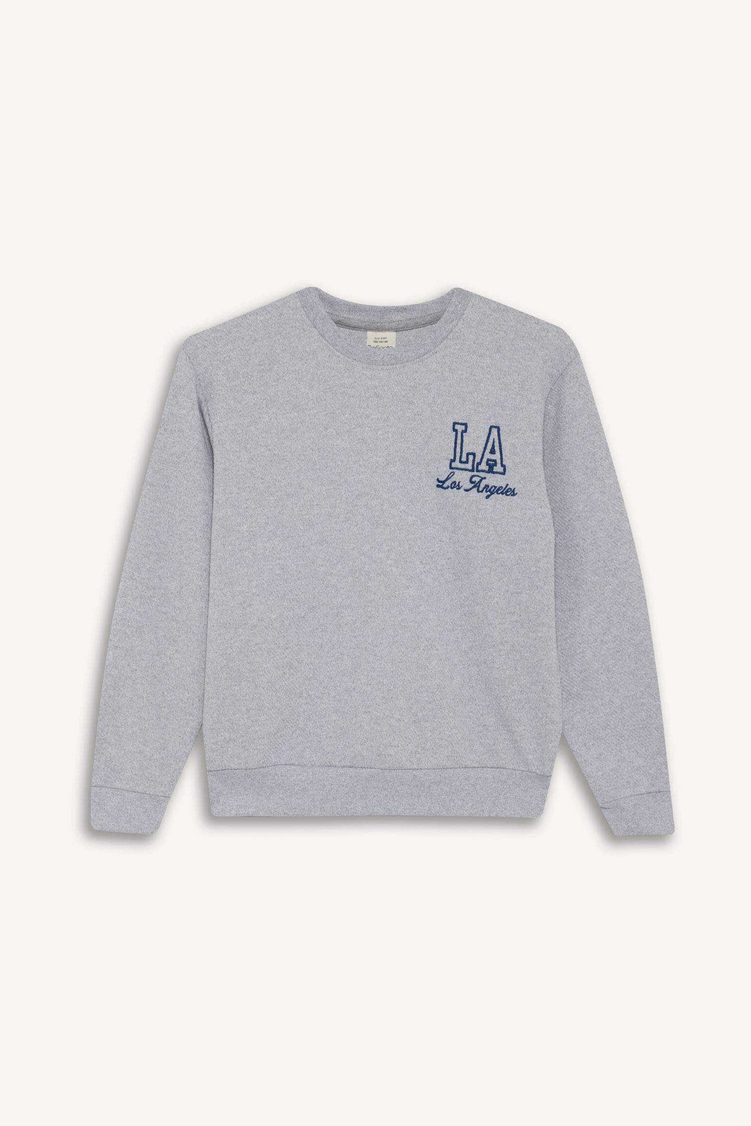 Erkek Çocuk 2'li Takım Baskılı Sweatshirt Eşofman Altı