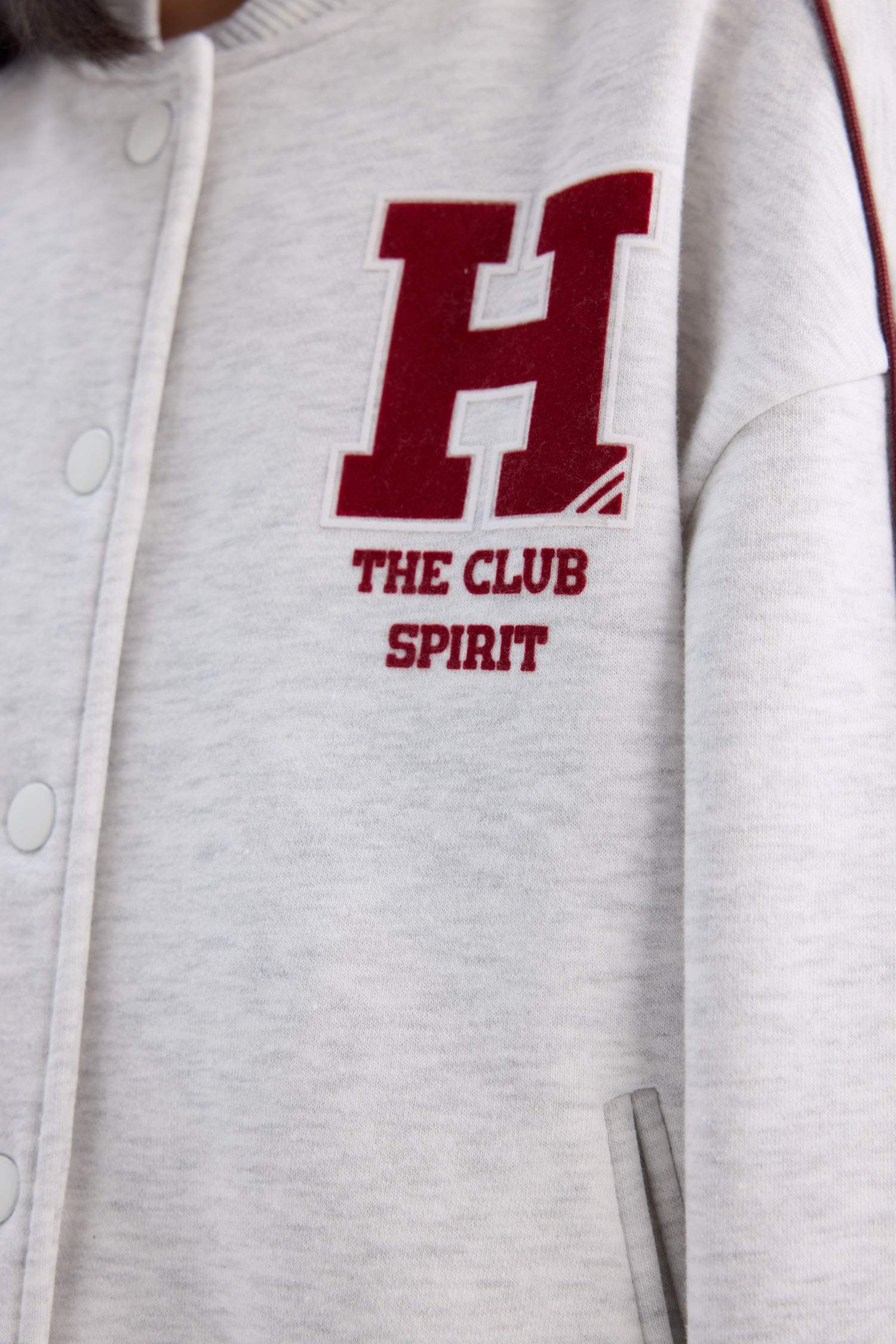 Girl University Printed Thick Fabric Cardigan