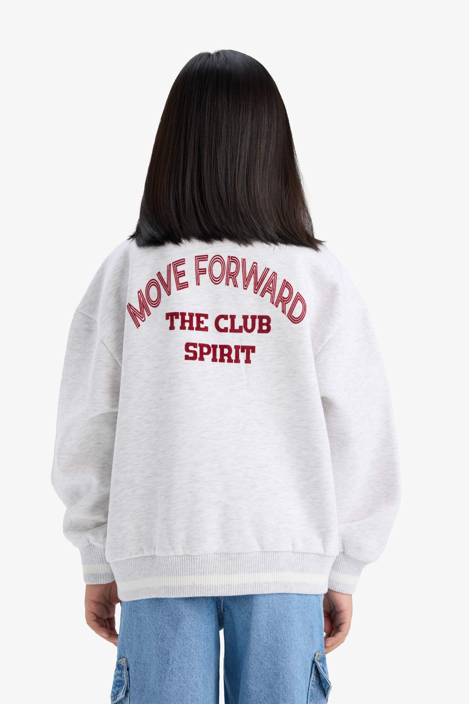 Girl University Printed Thick Fabric Cardigan