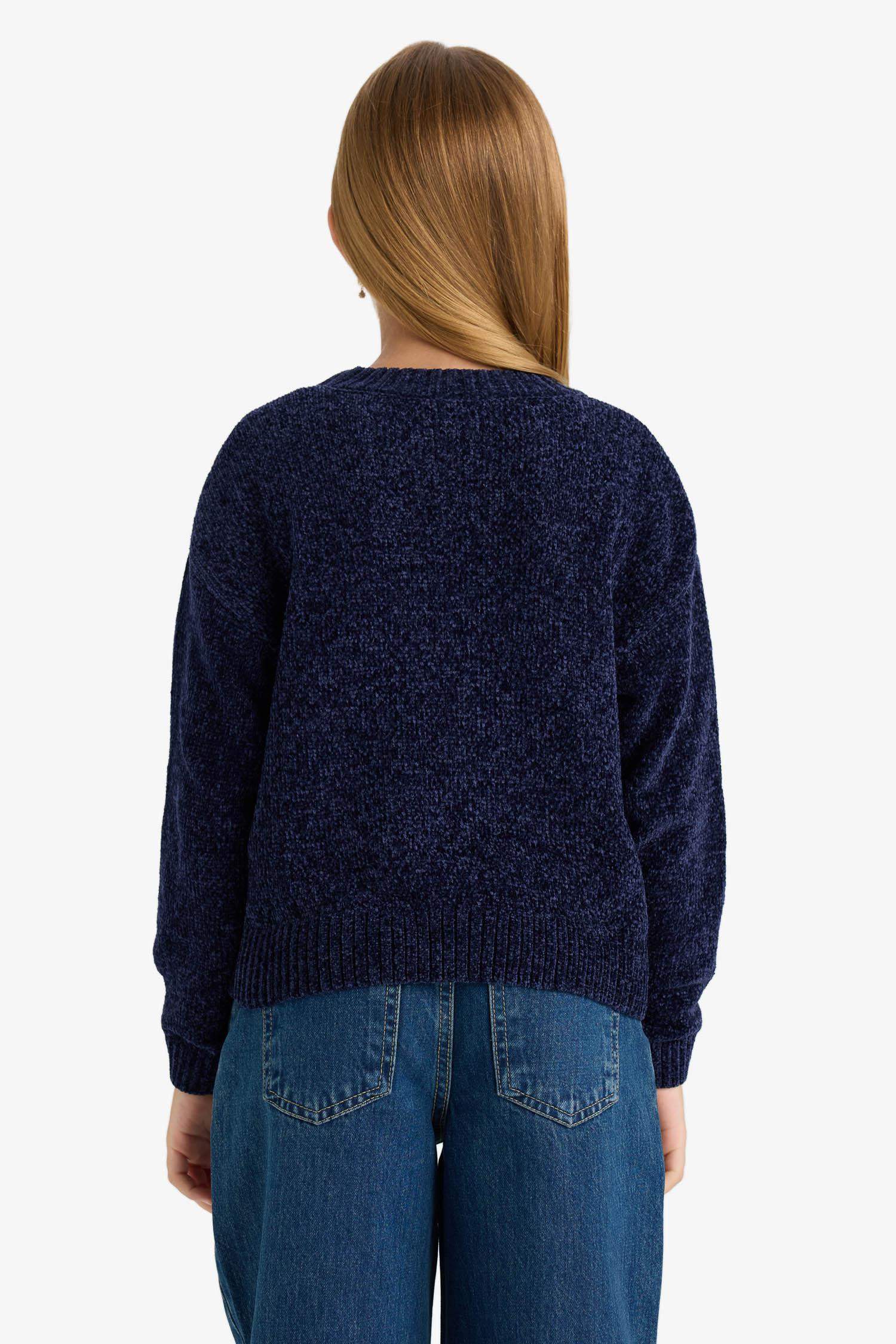 Girl Regular Fit Crew Neck Pullover