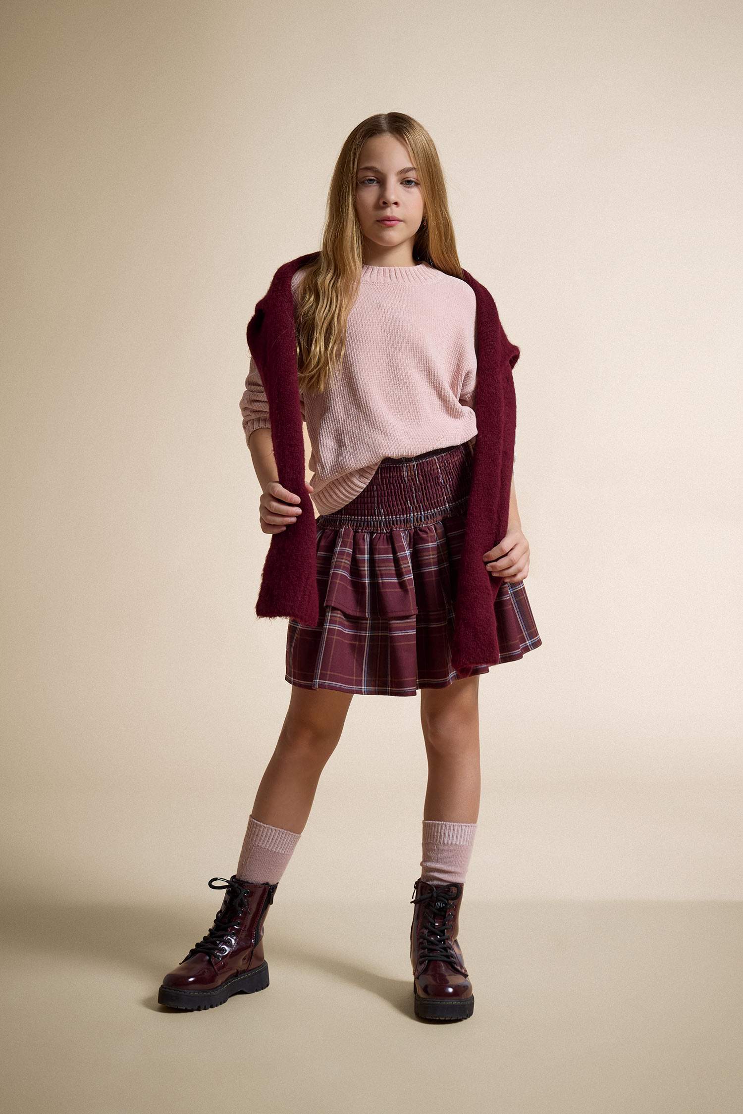 Girl Regular Fit Crew Neck Pullover