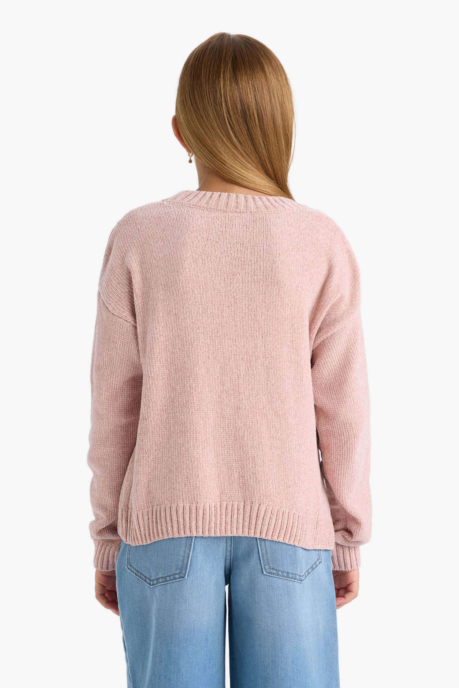 Girl Regular Fit Crew Neck Pullover