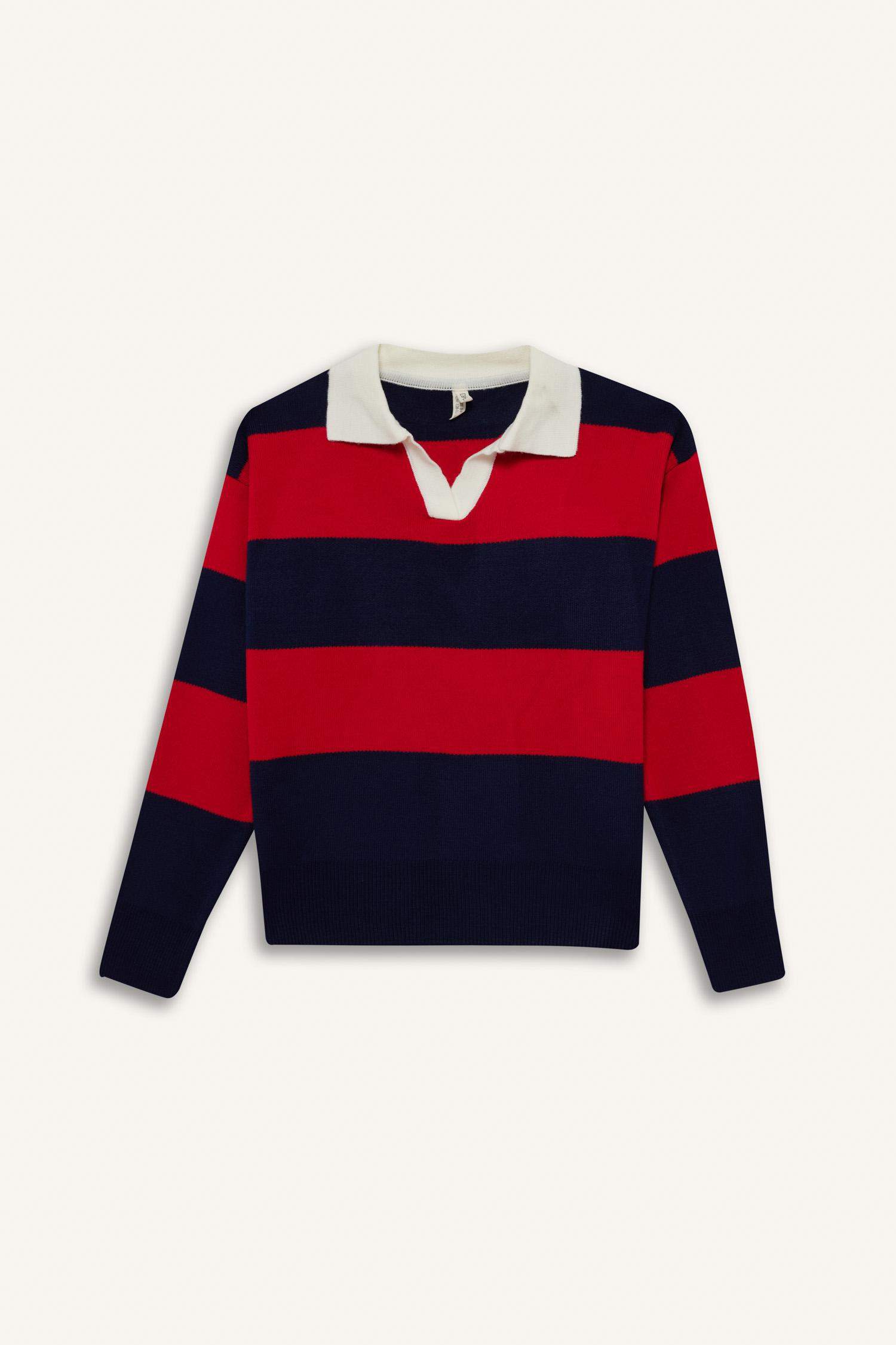 بلوفر بناتي بناتي قصة عادية بياقة بولو