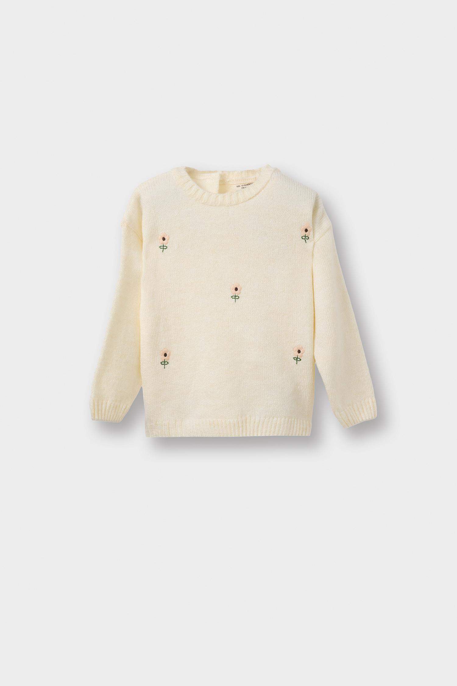 بلوز صوف بناتي قصة عادية بياخة مستديرة