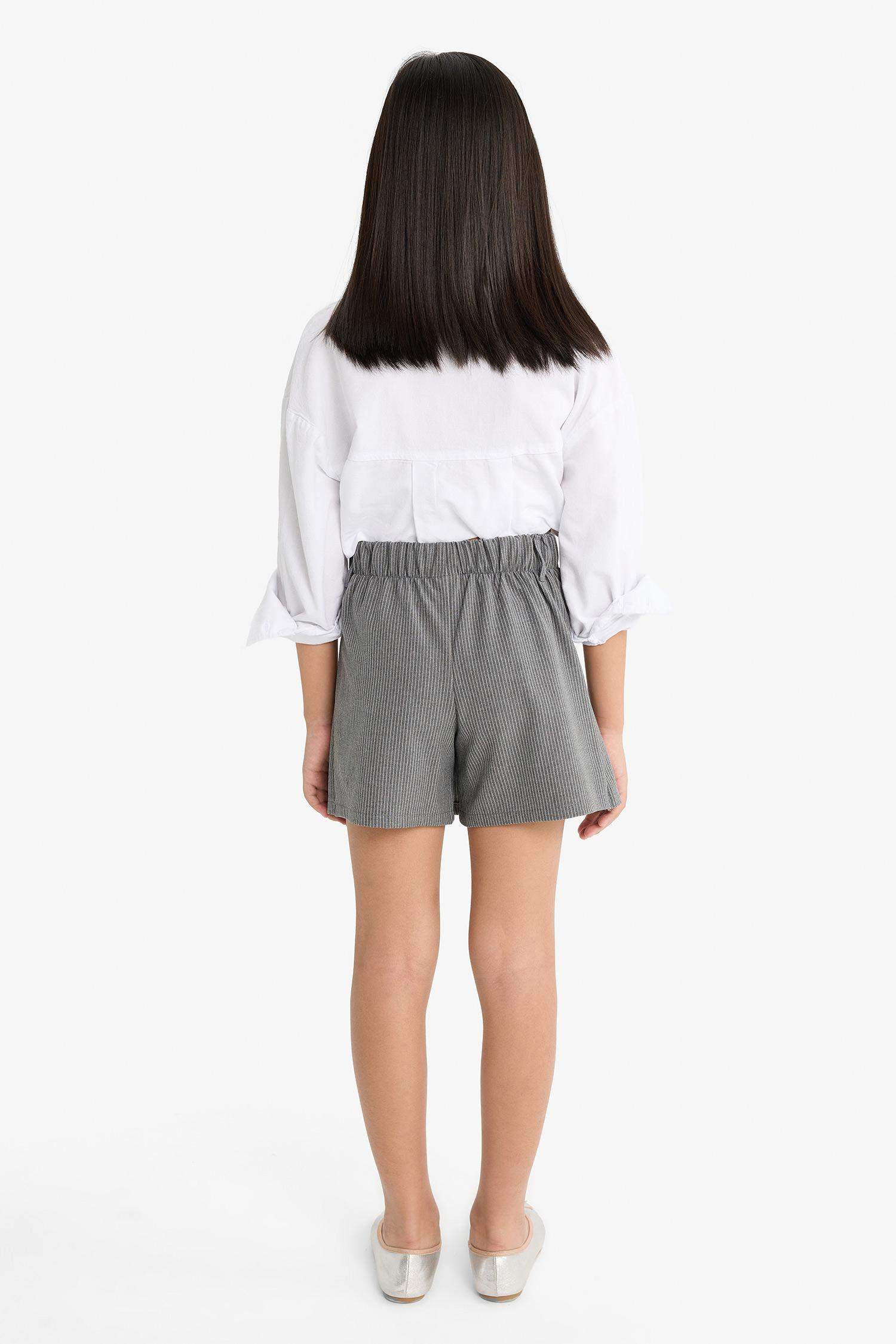 Girl Elastic Waist Poplin Skort