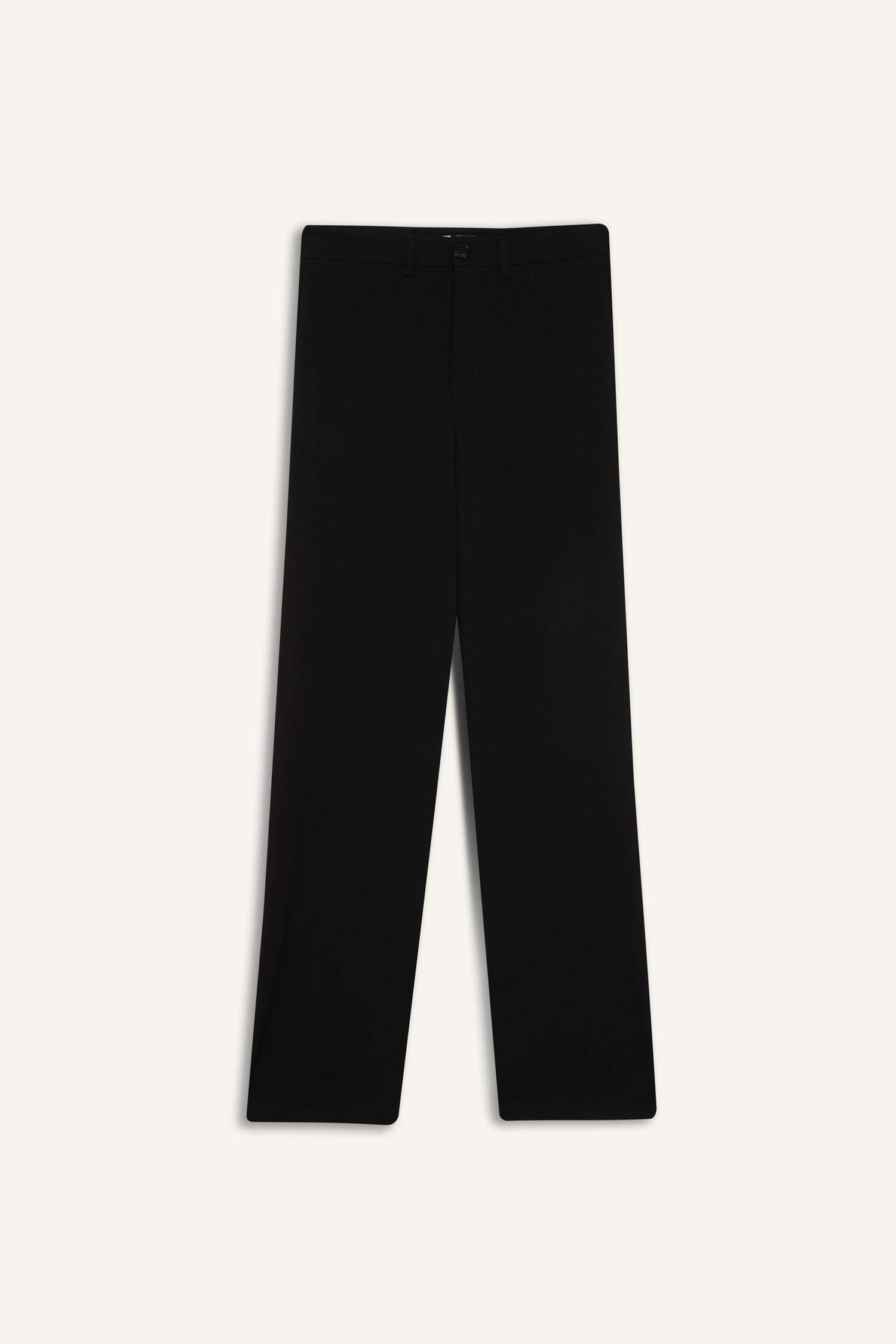 Wide Leg Normal Bel Basic Düz Standart Boy Pantolon